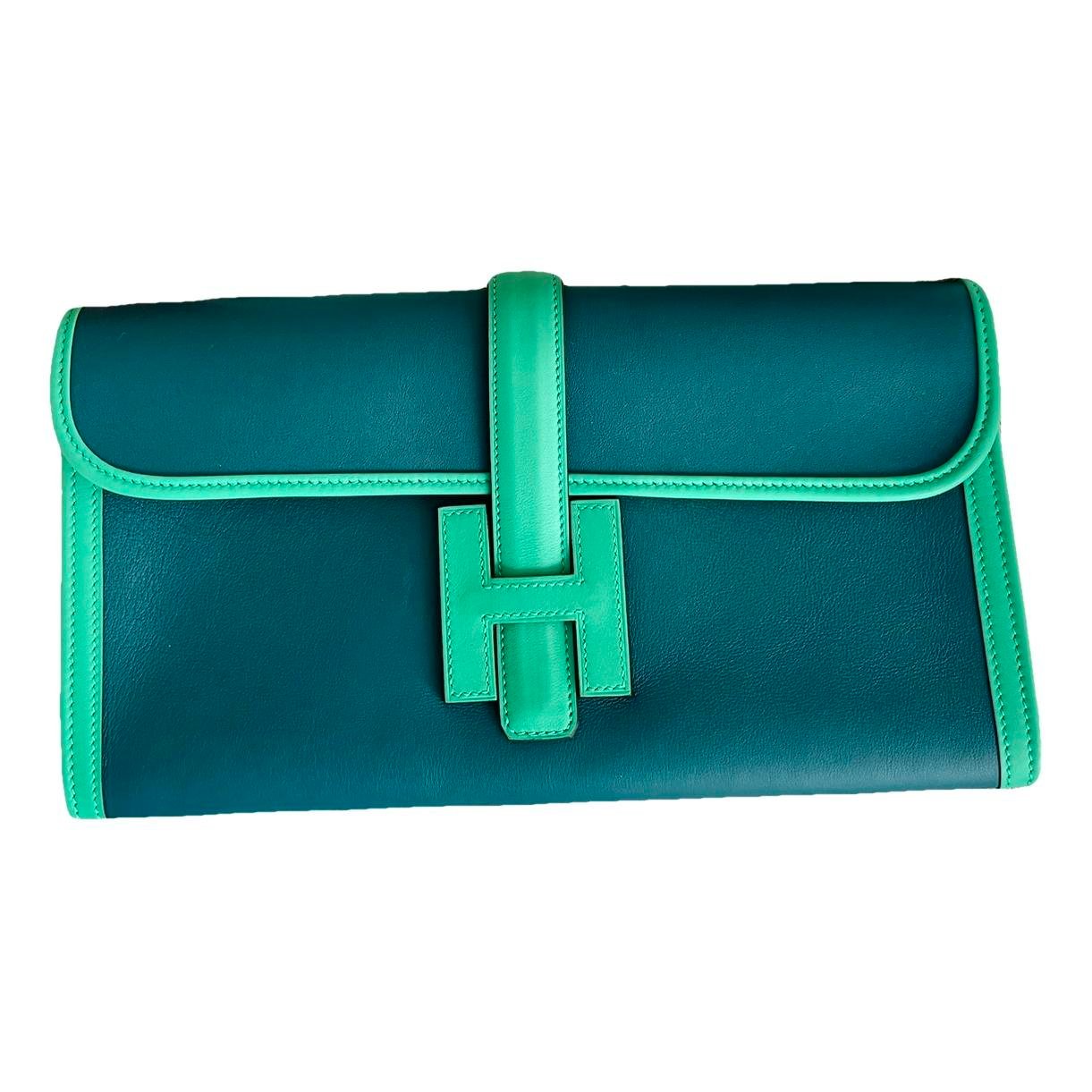 Jige leather clutch bag