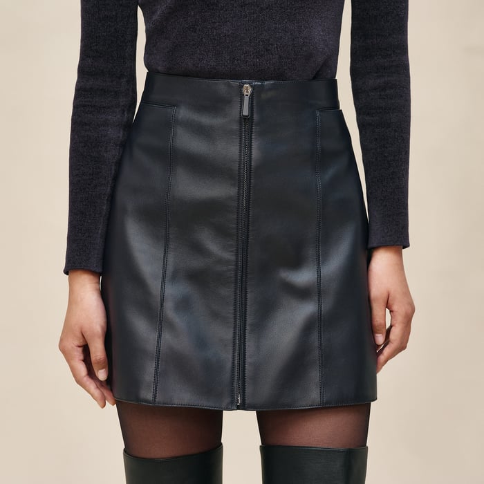 Bleu Noir A-line Miniskirt