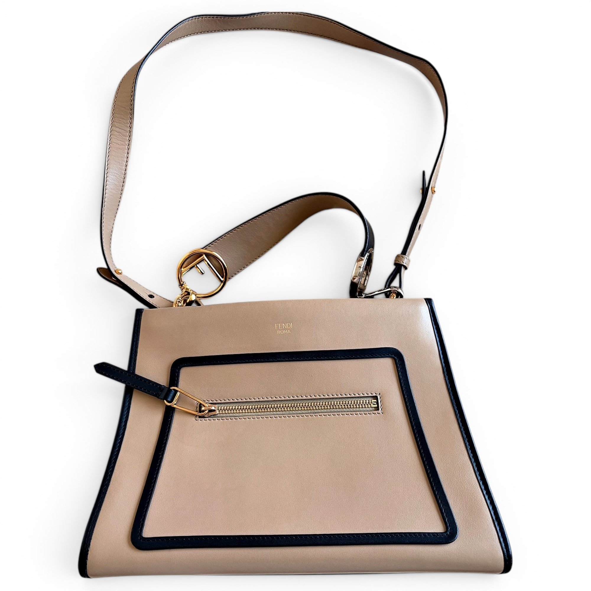 Runaway leather handbag