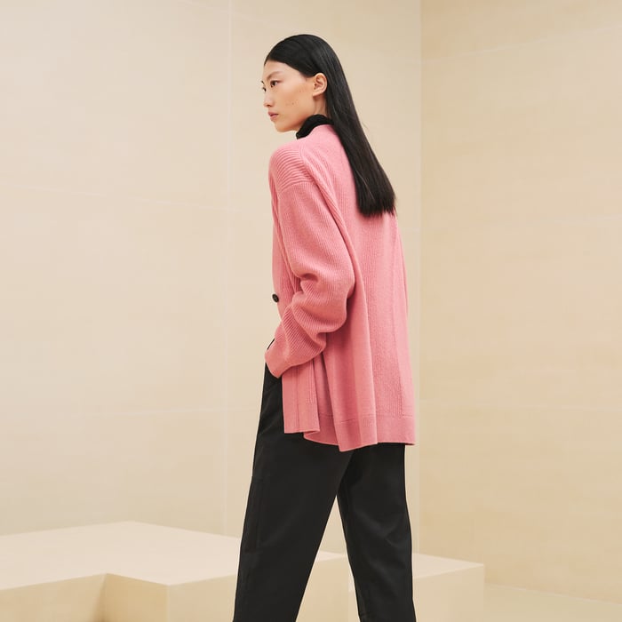 Rose Incarnat Long Cardigan