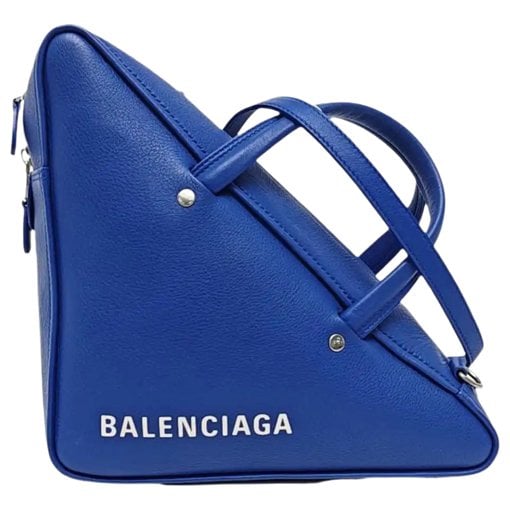 Triangle leather crossbody bag