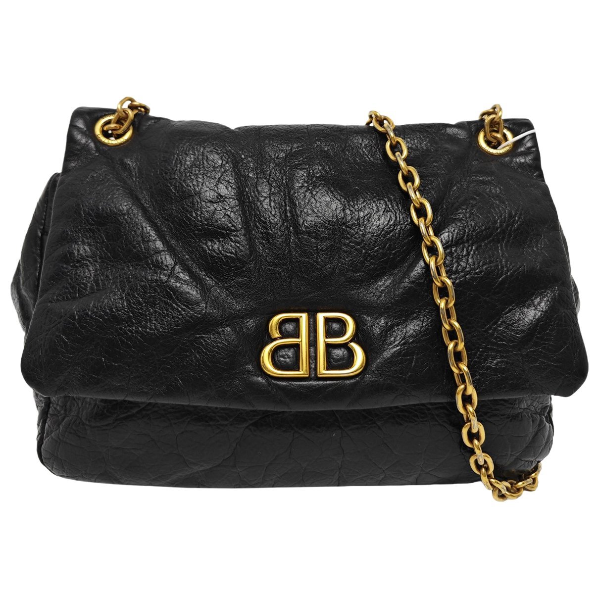 BB chain leather crossbody bag