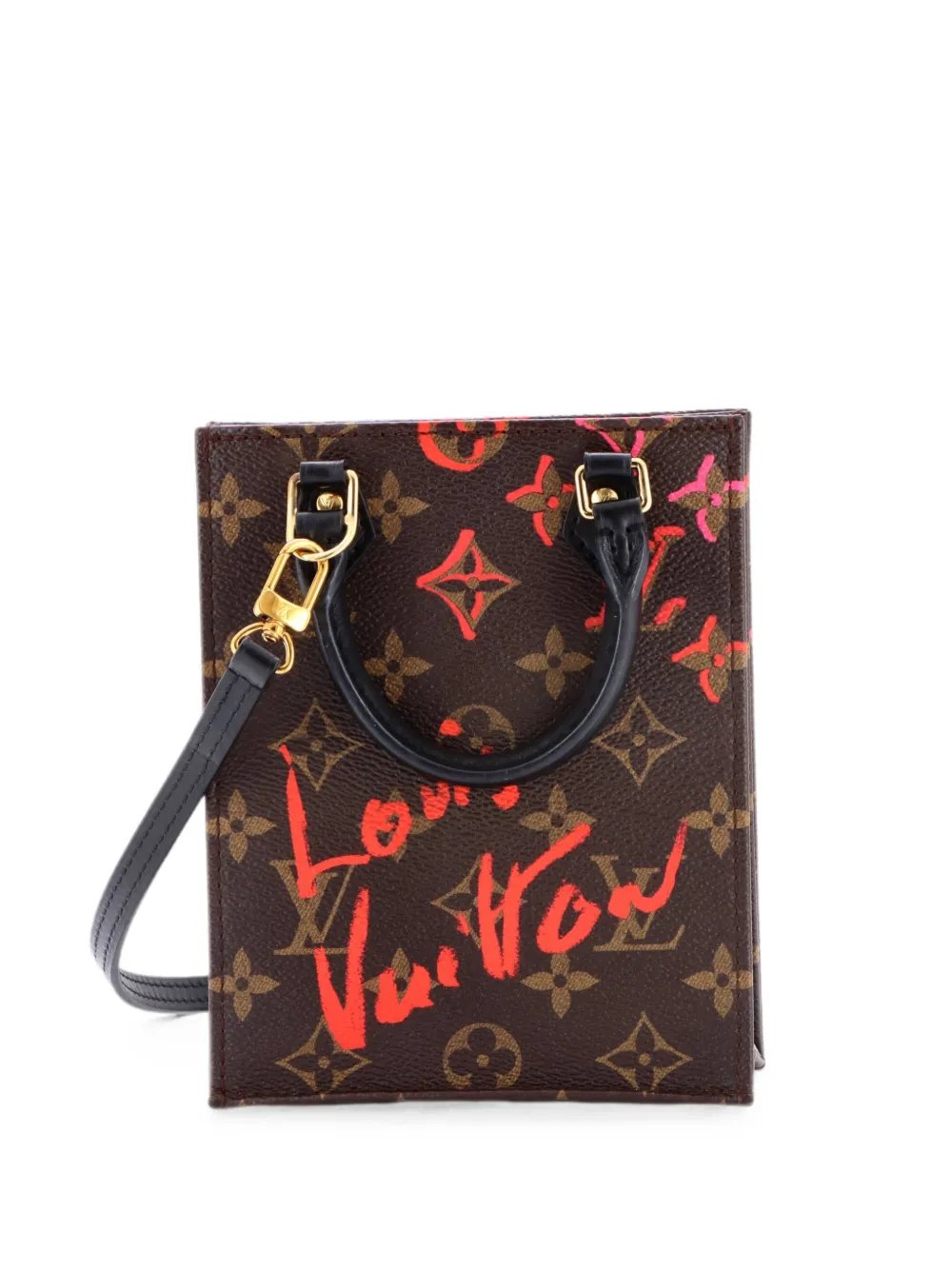 Petit Sac Plat Bag Limited Edition Fall in Love Monogram Canvas tote bag