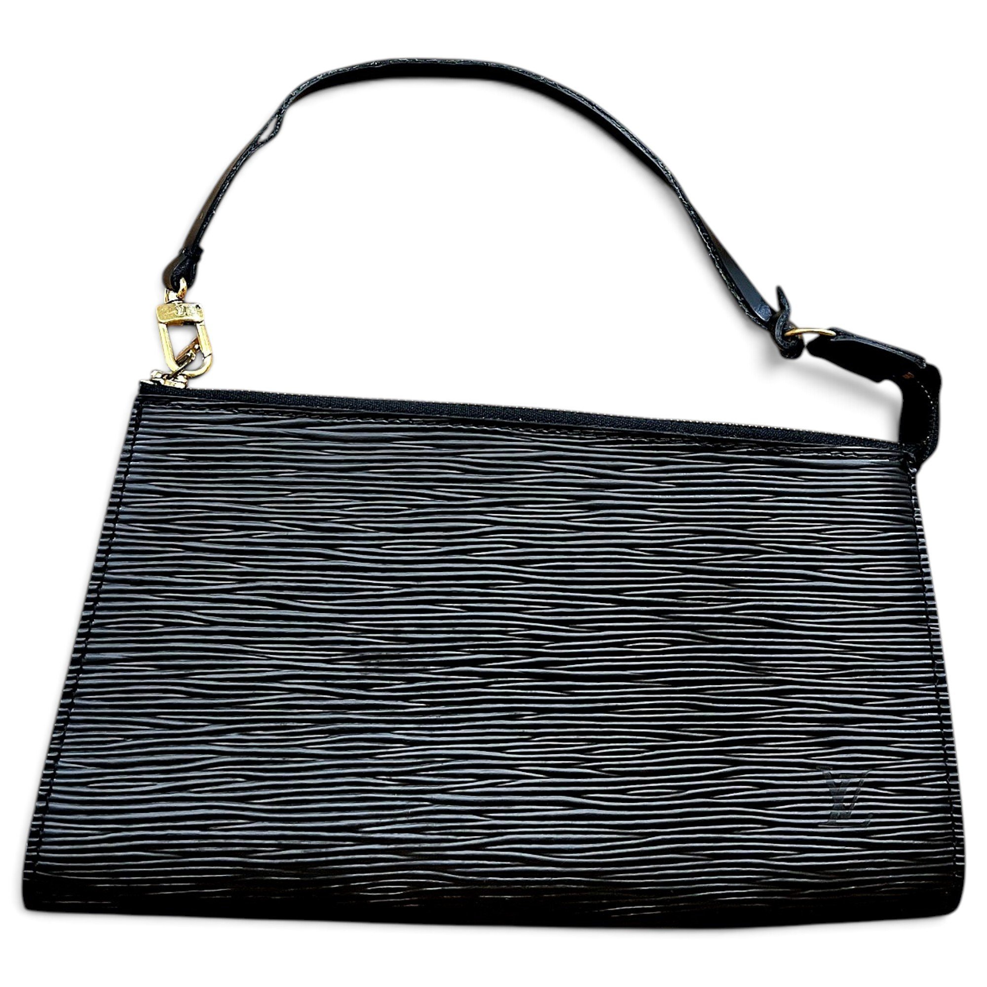 Leather clutch bag