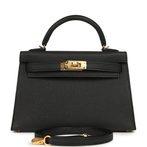 Hermes Hermes Kelly Sellier 20 Black Epsom Gold Hardware