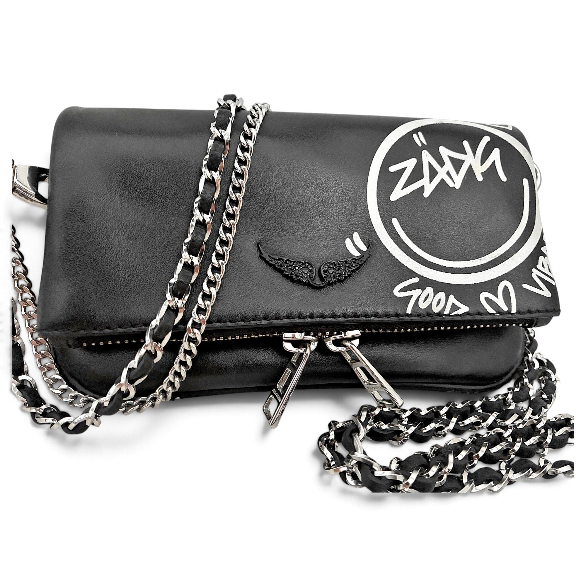 Rock leather crossbody bag