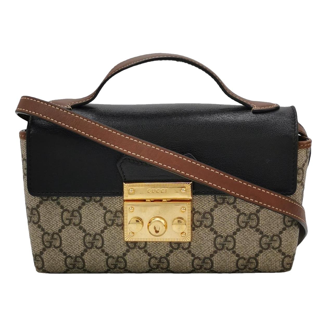 Padlock leather handbag