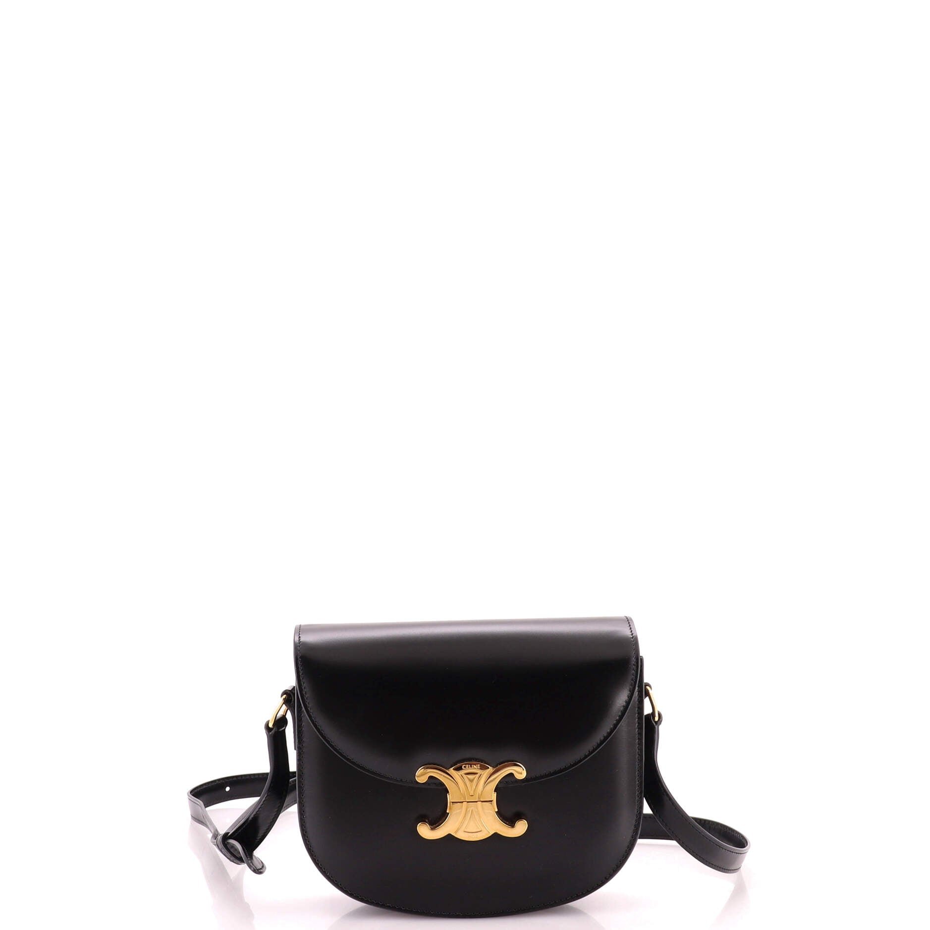 Triomphe Besace Clea Flap Bag Leather