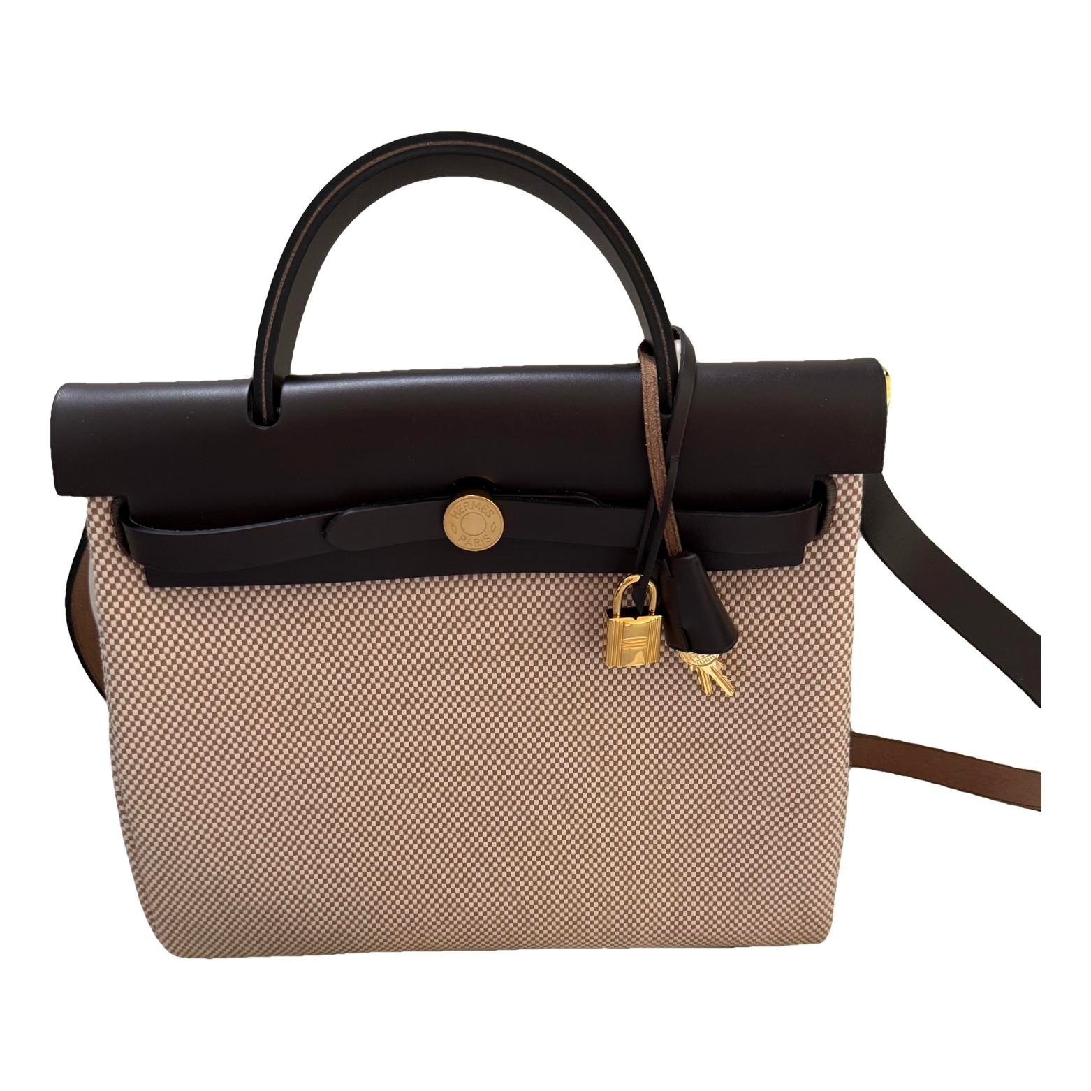 Hermes Herbag cloth handbag