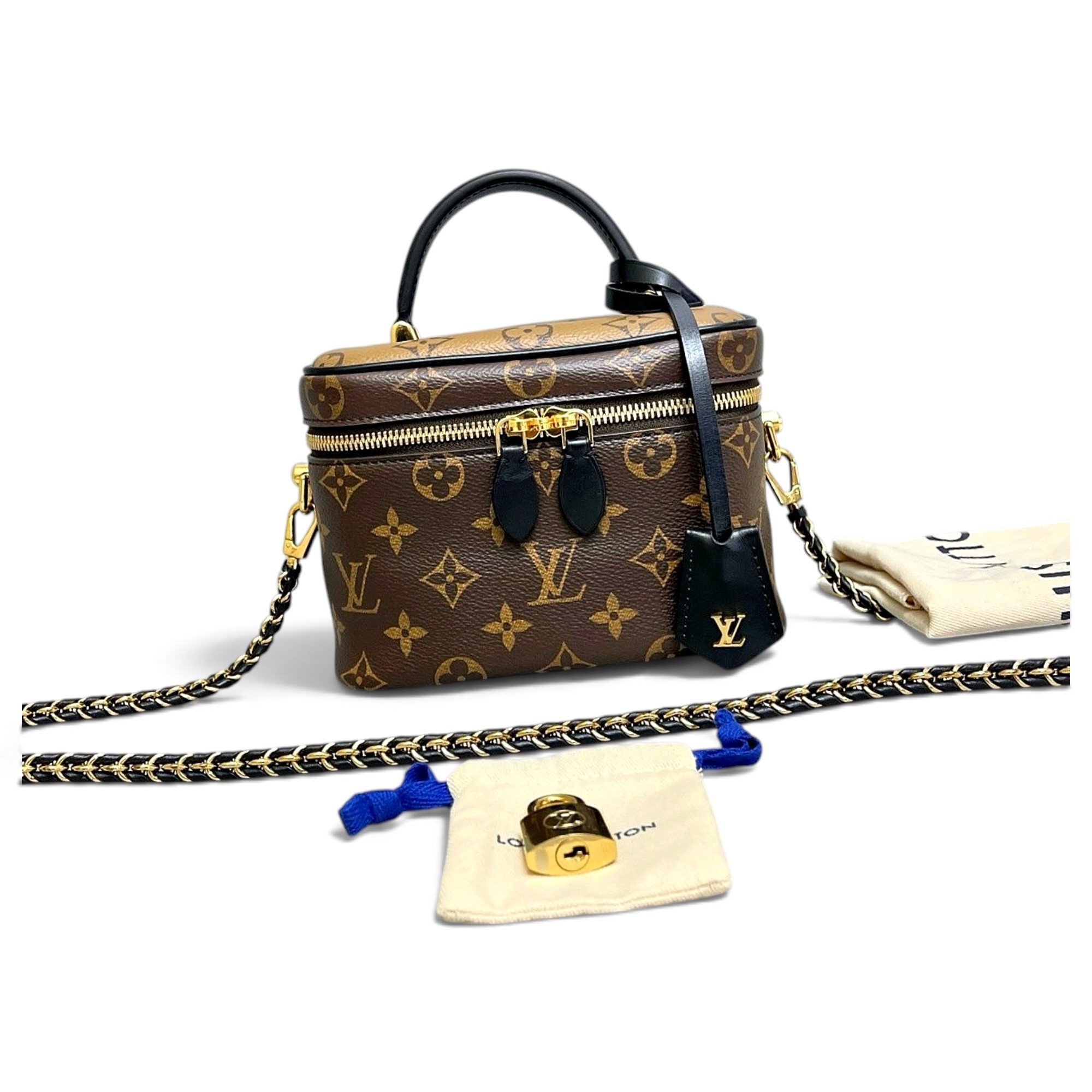 Vanity leather handbag