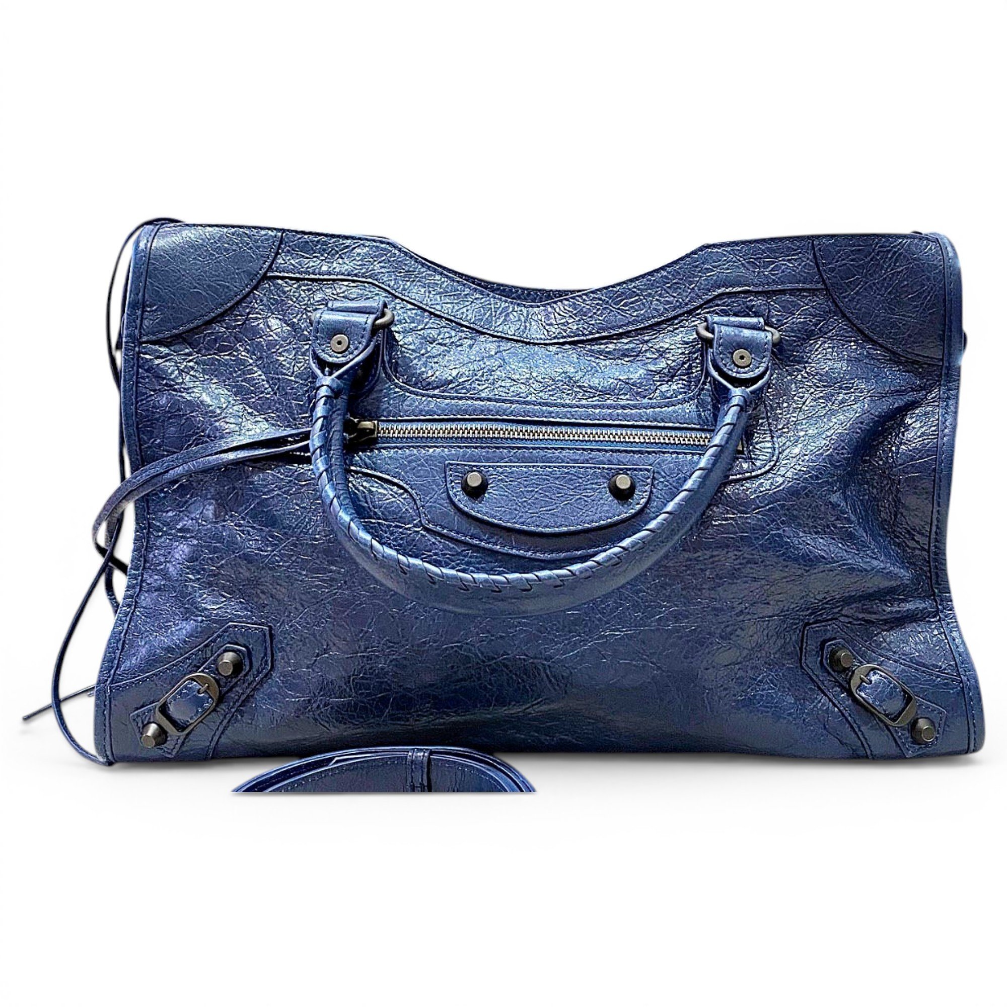 City leather handbag