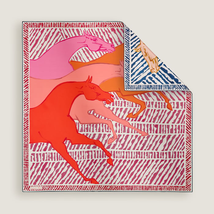 Au Triple Galop Double Face Scarf 90