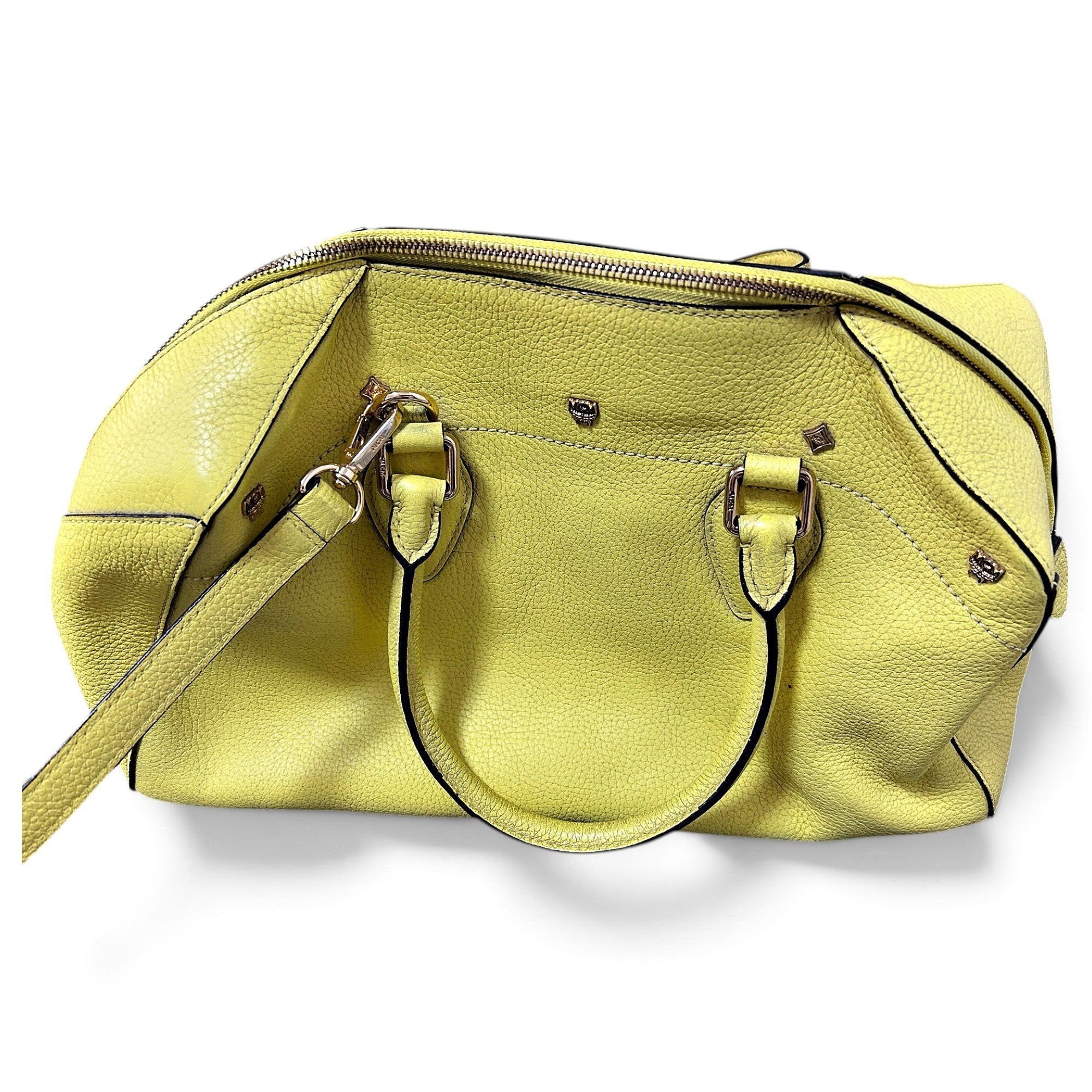 Boston leather bowling bag