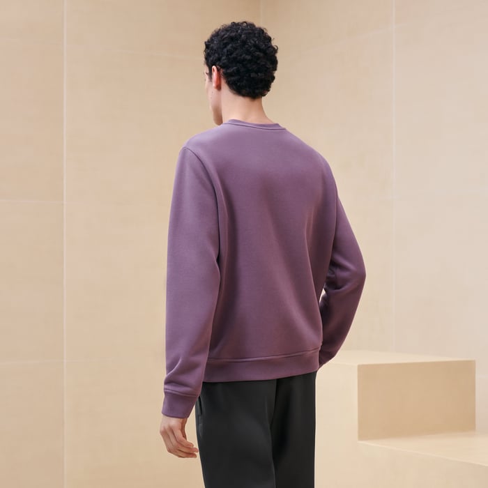 Bruyère "Metallerie Au Carre" Crewneck Sweater With Leather Detail