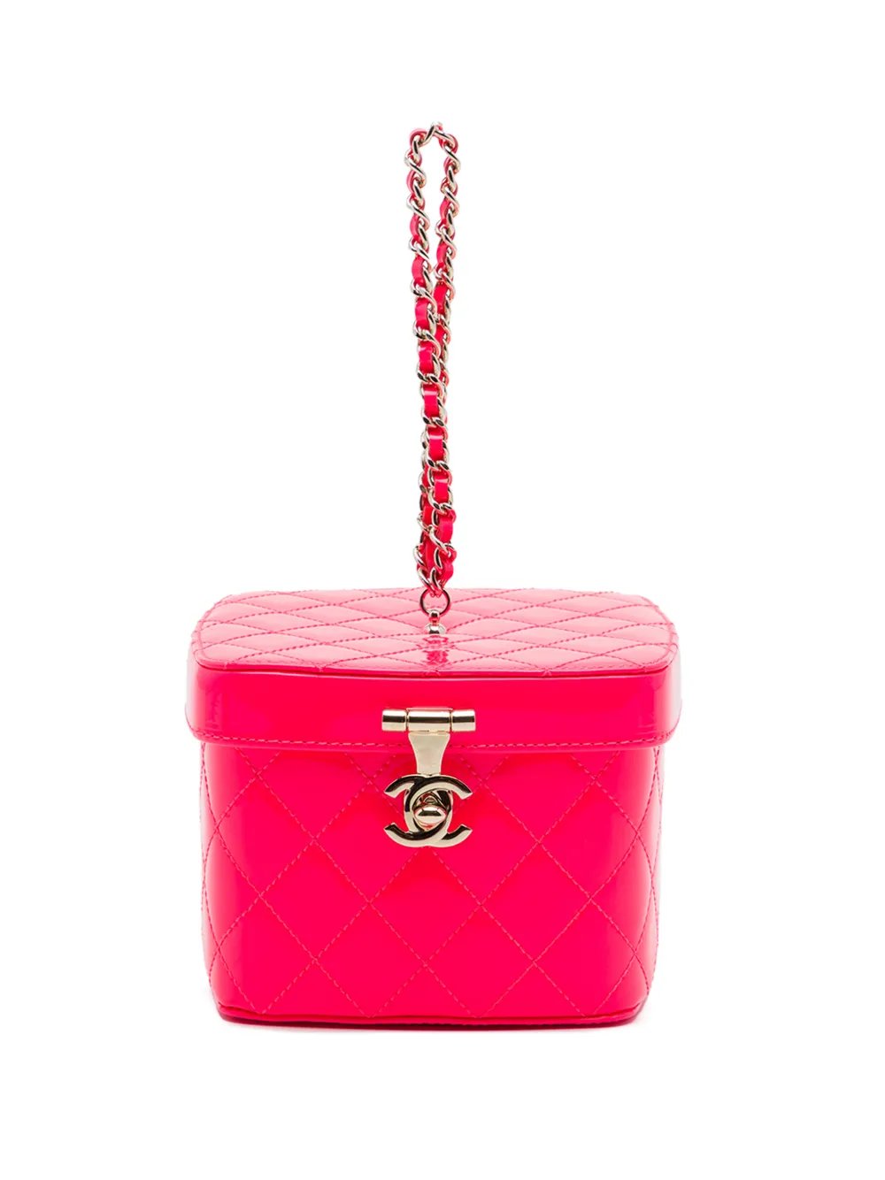2016-2017 Mini CC Quilted Patent vanity bag