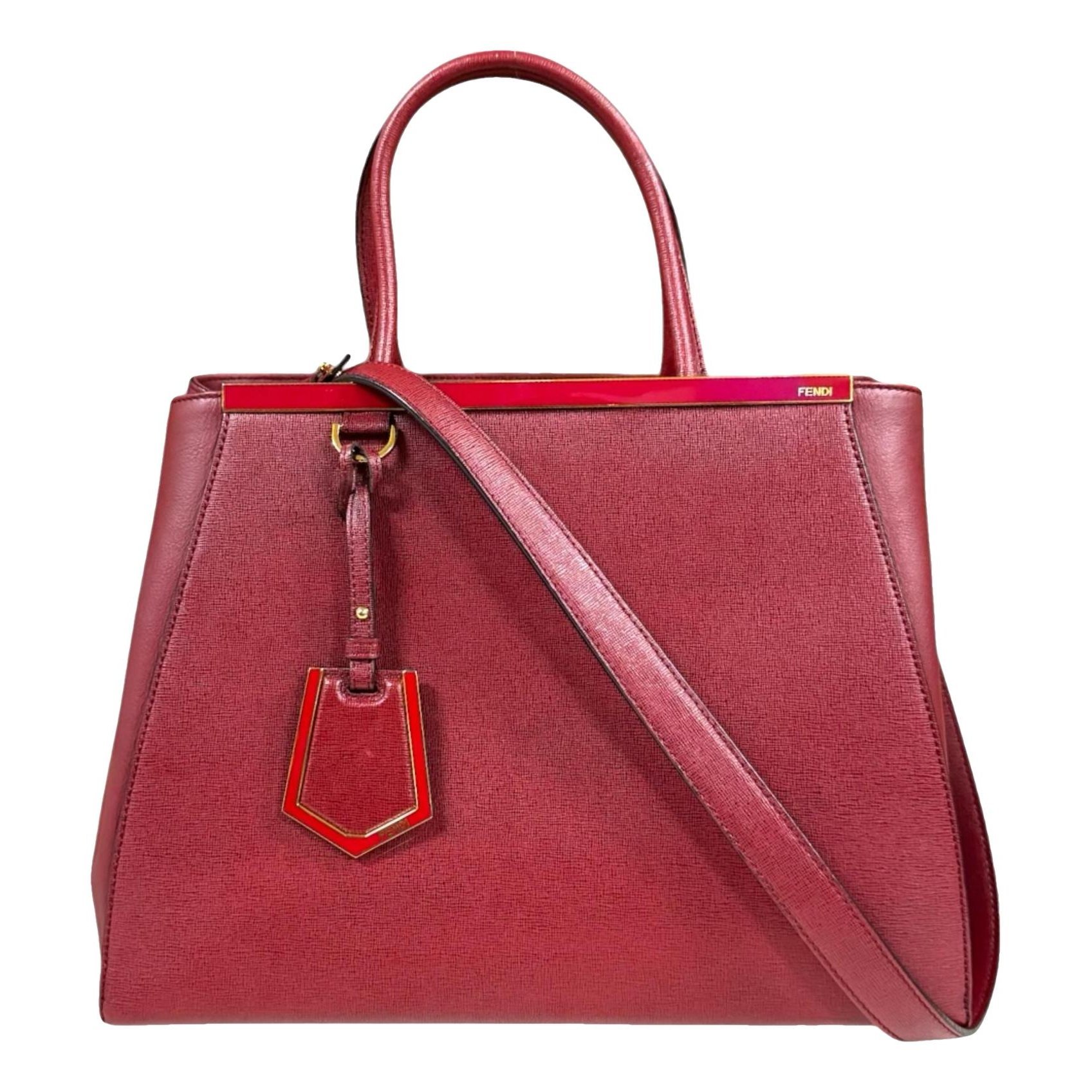 Pocket leather handbag