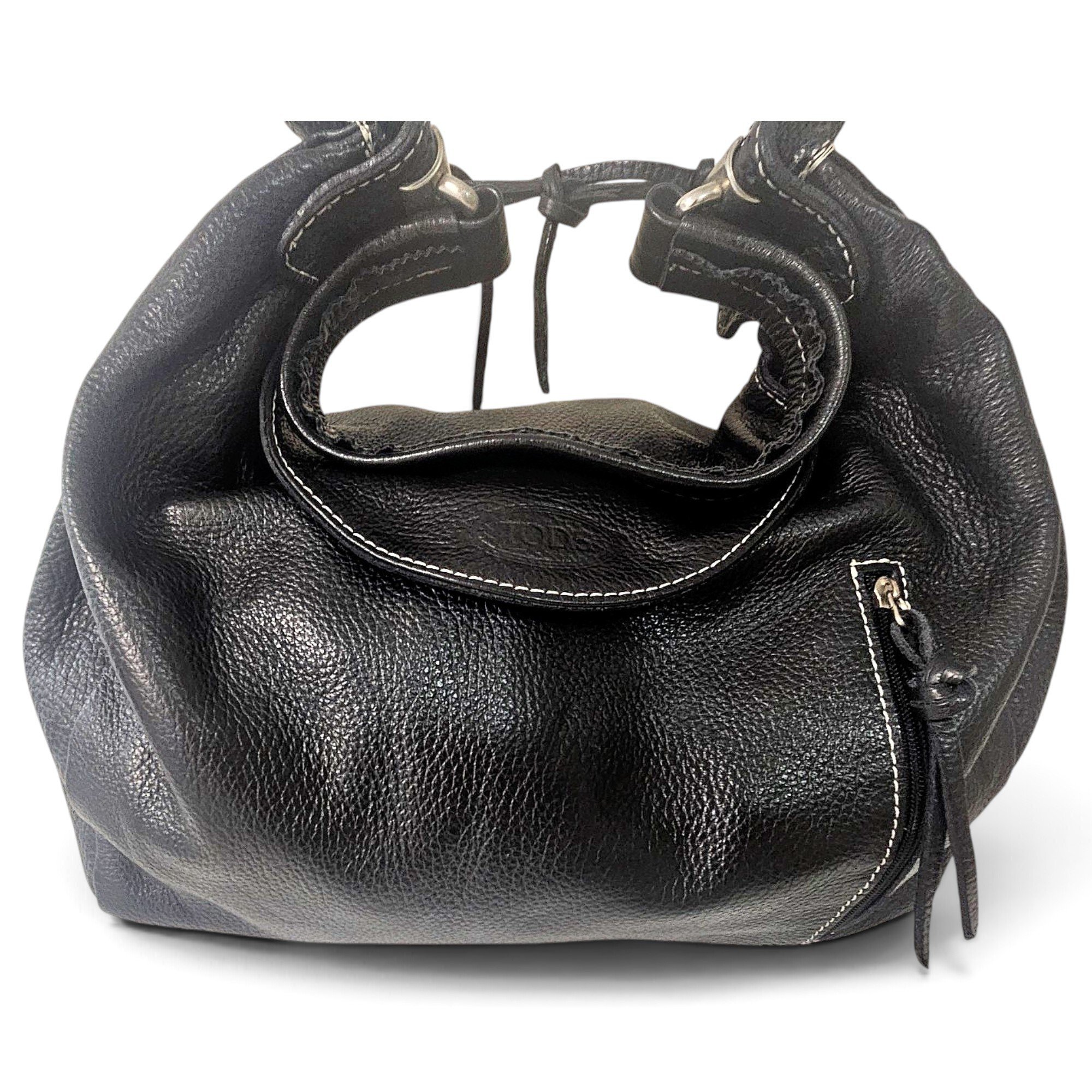 Shopping Media leather handbag
