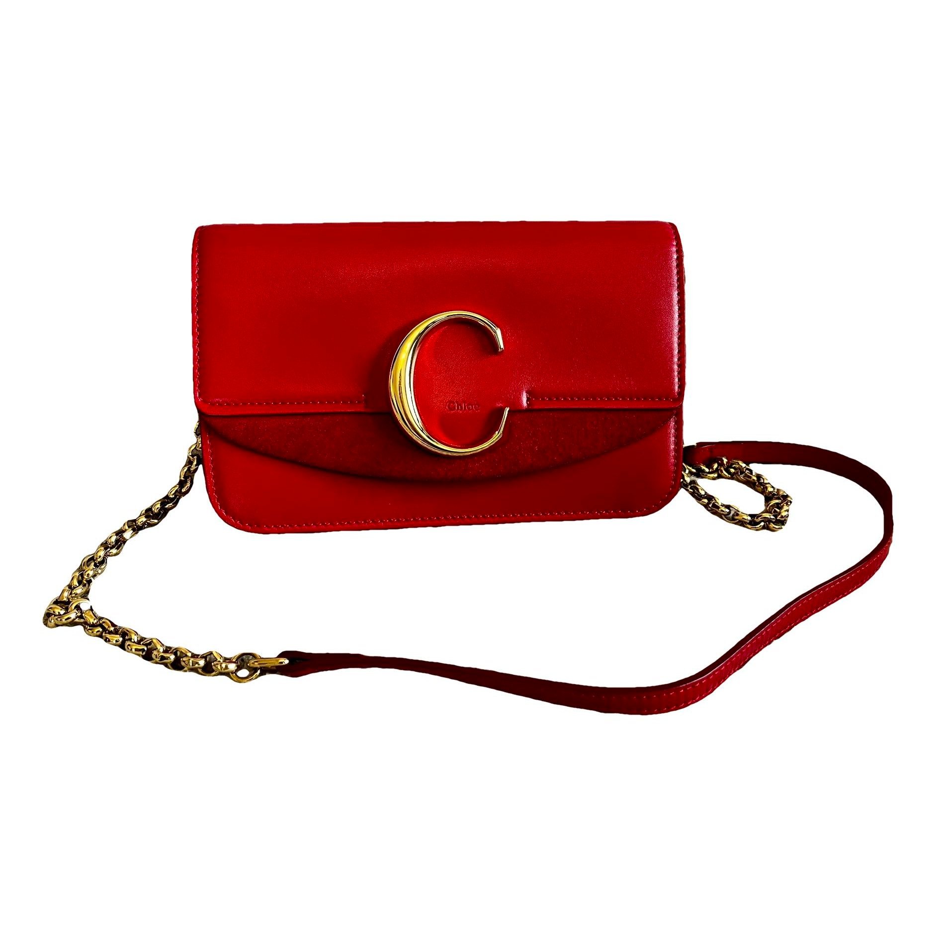 C leather crossbody bag