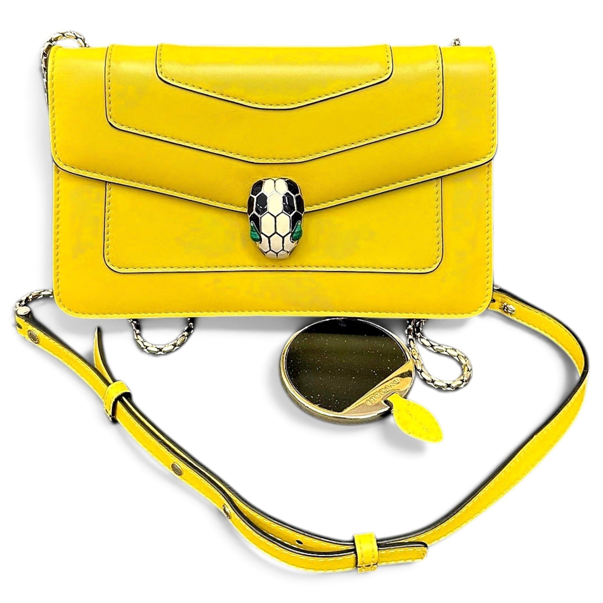 Serpenti leather handbag