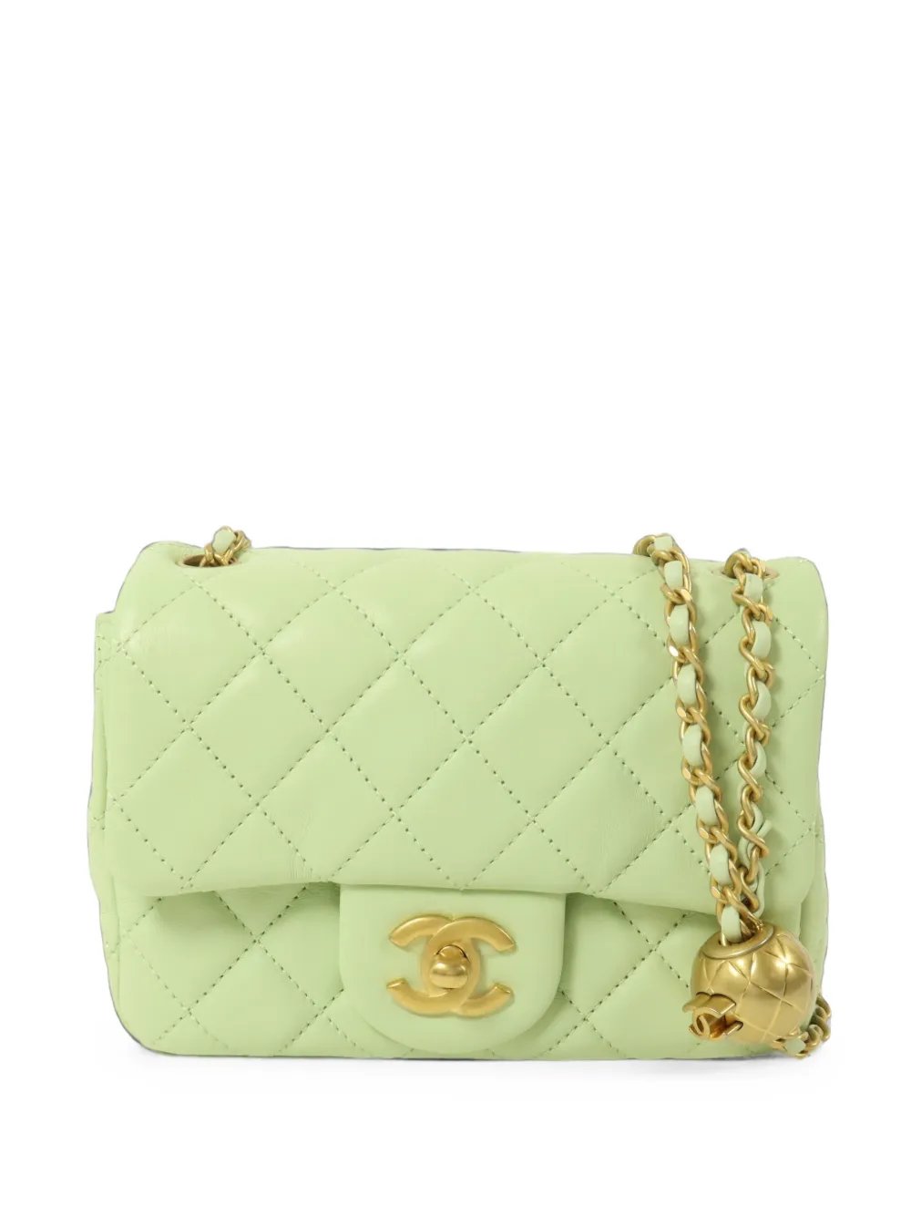 17 Pearl Crush quilted turn-lock shoulder bag