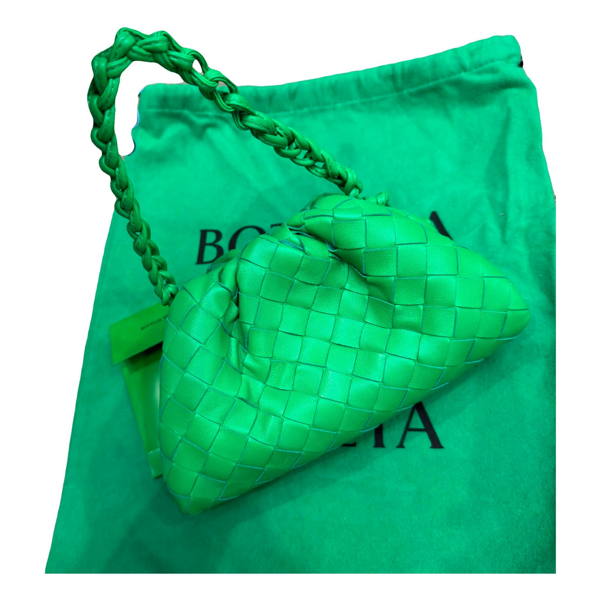 Pouch leather crossbody bag