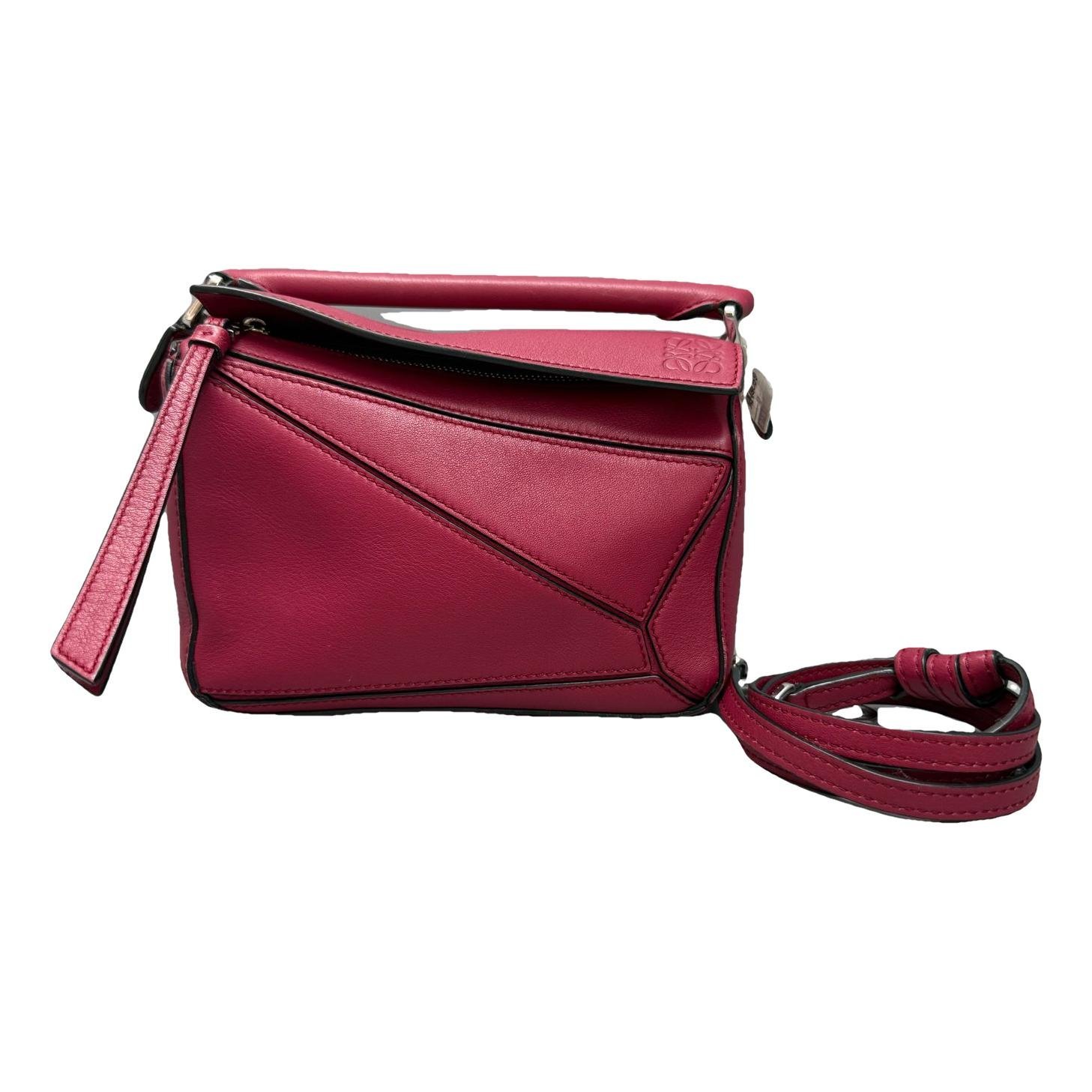 Puzzle leather handbag