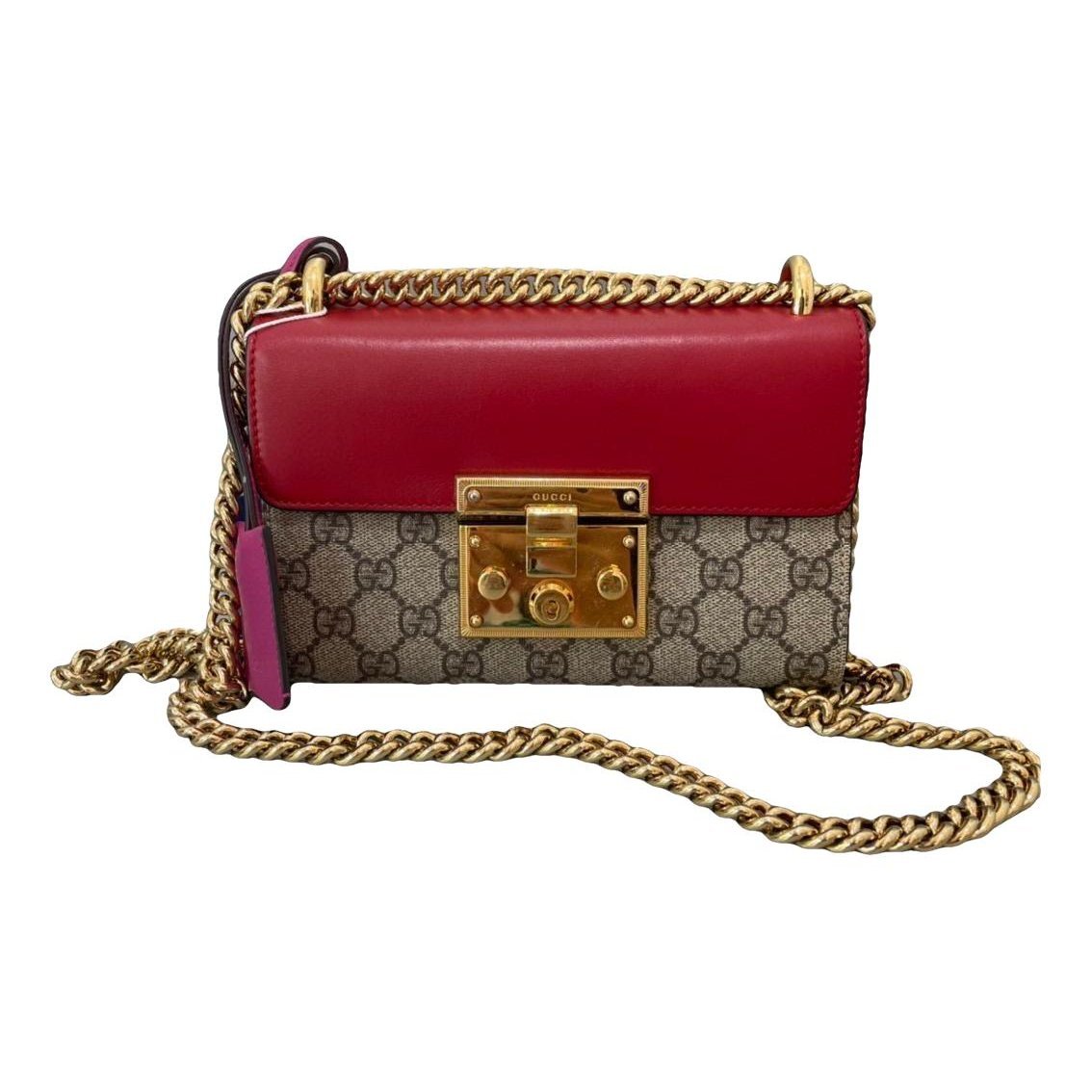 Padlock leather handbag