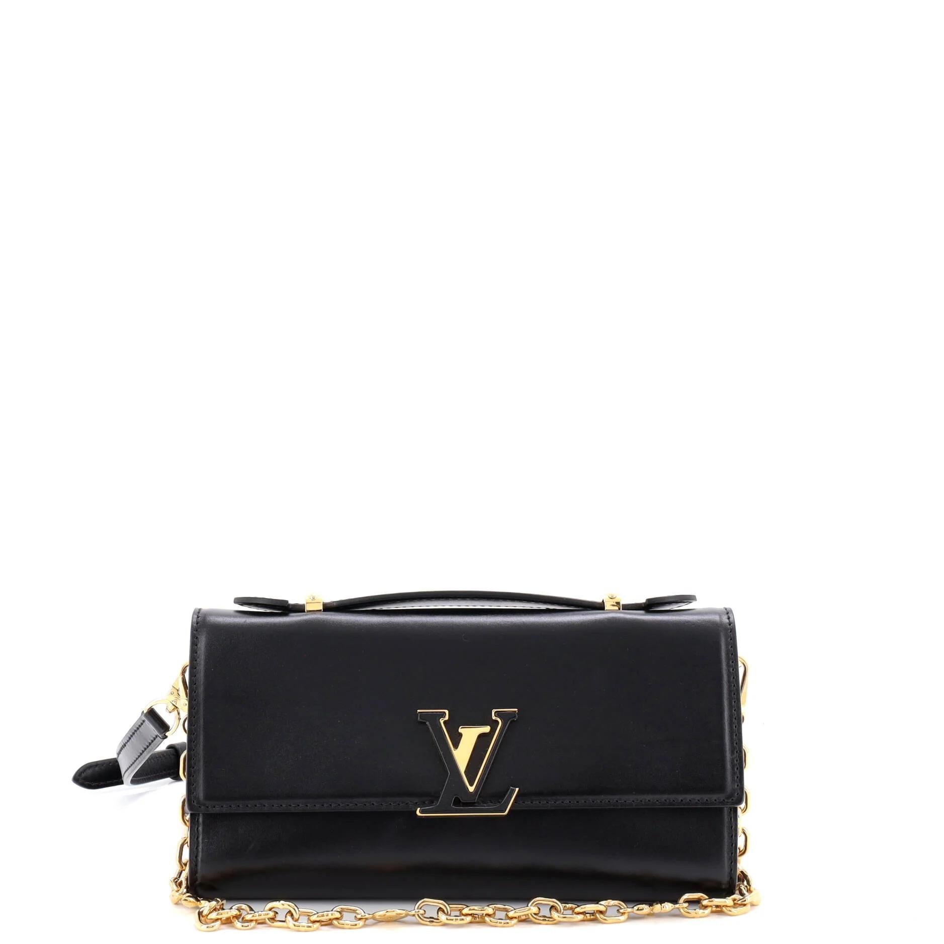 Leather clutch bag