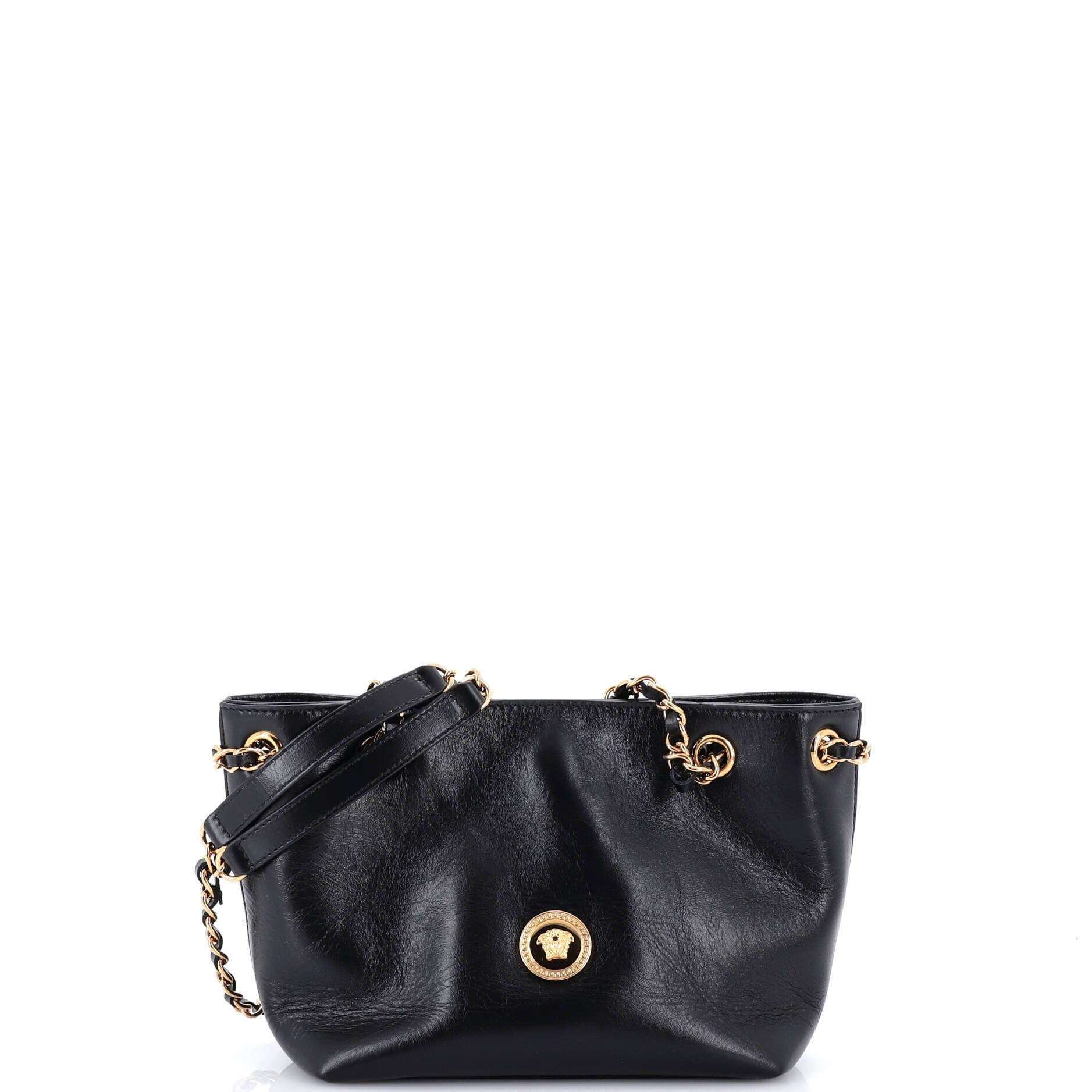 Versace Medusa Icon Chain Tote Leather Mini