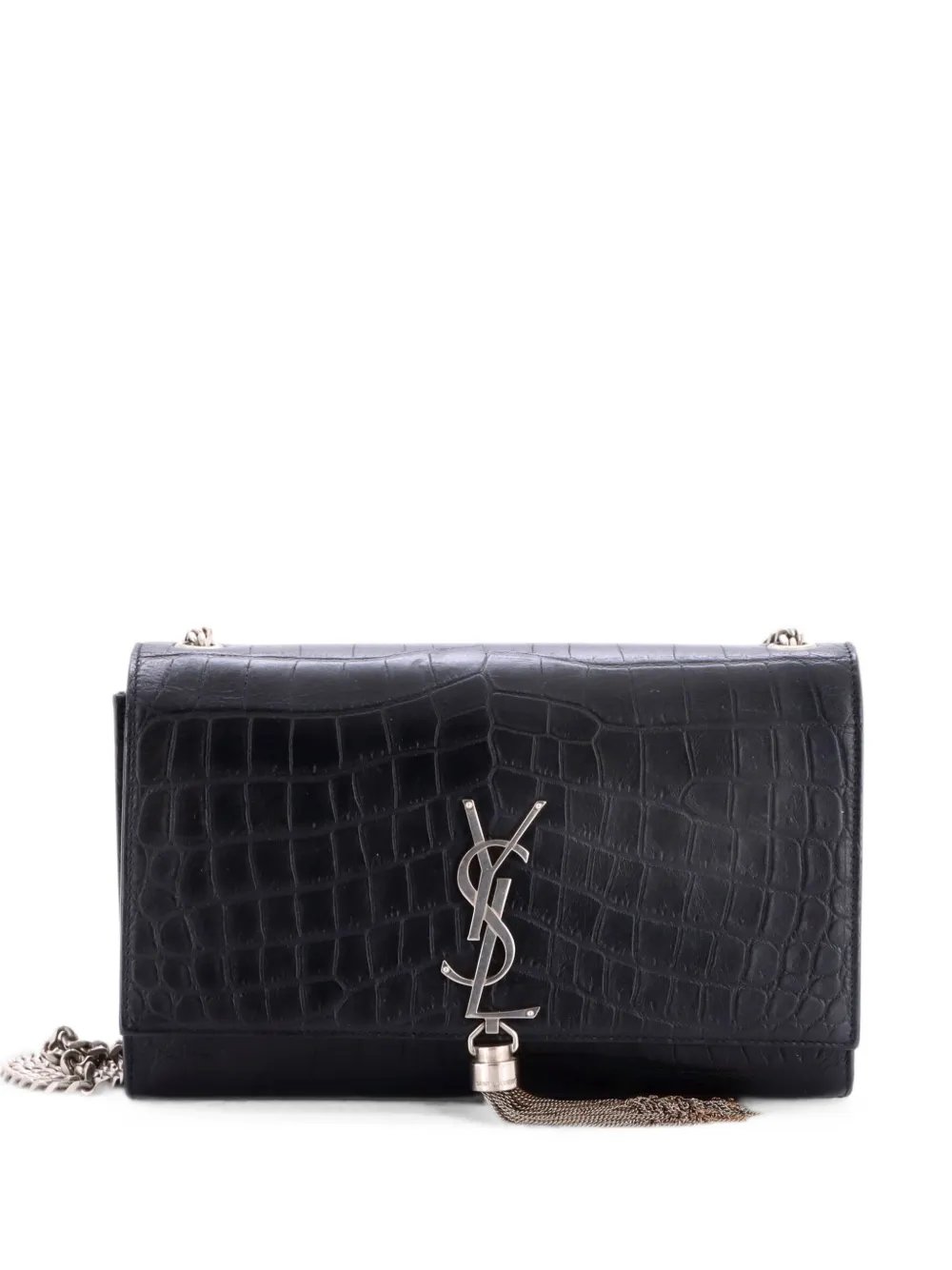 Classic Monogram Tassel Crocodile Embossed Leather Medium crossbody bag