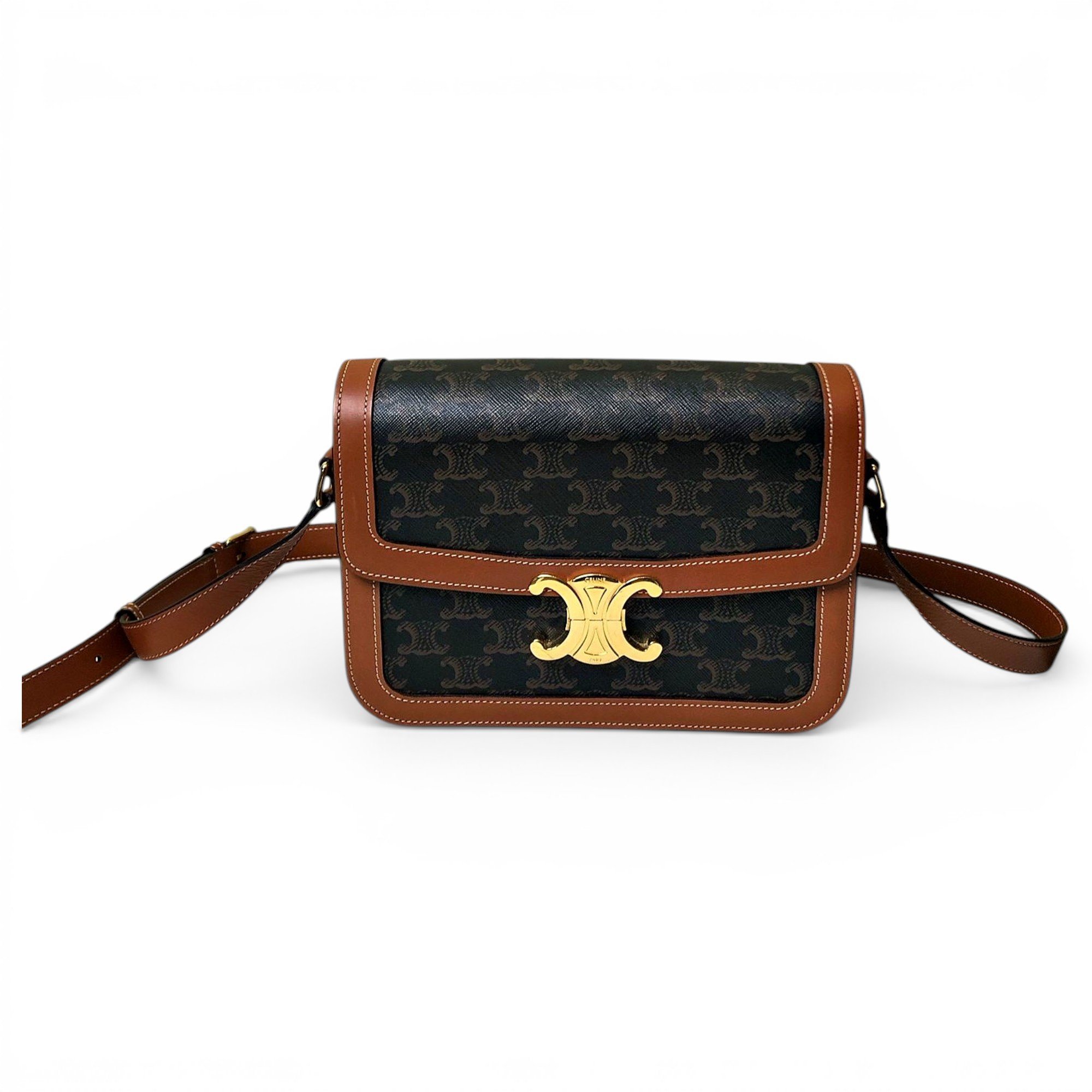 Triomphe leather handbag
