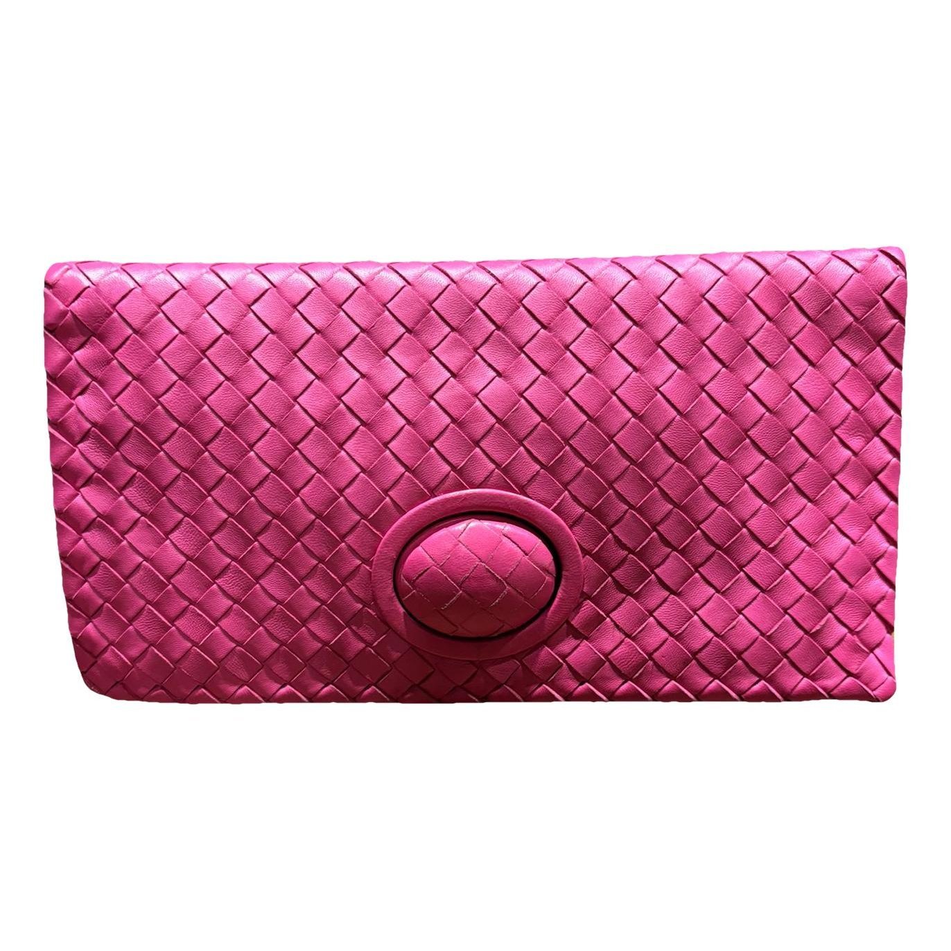 Leather clutch bag