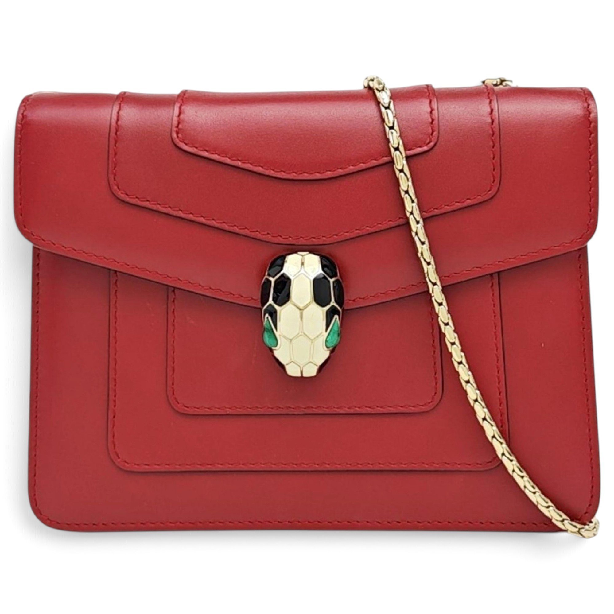Serpenti leather handbag