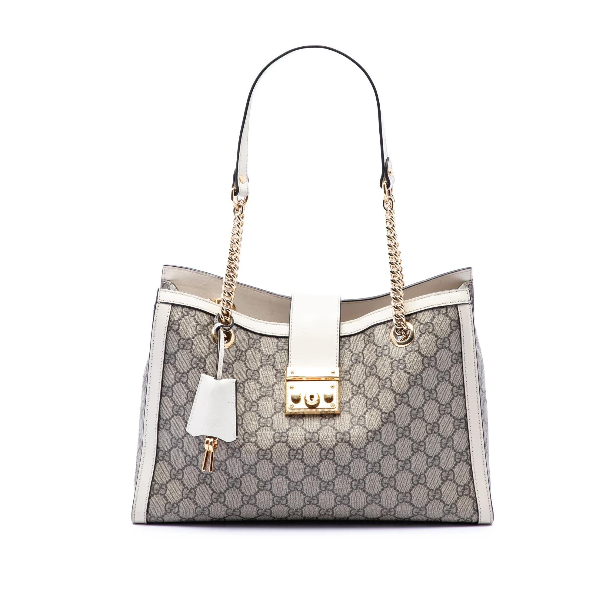 Padlock leather tote
