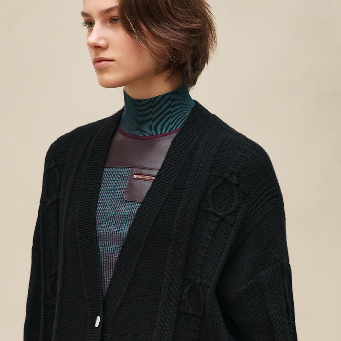 Noir Buttoned Cardigan