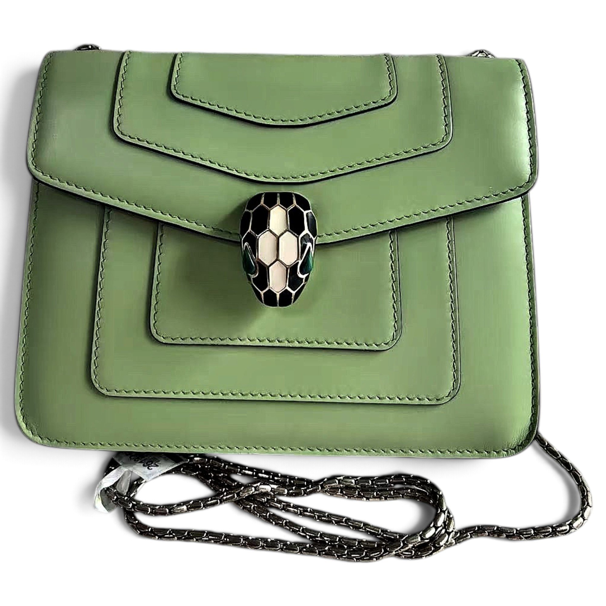 Serpenti leather handbag