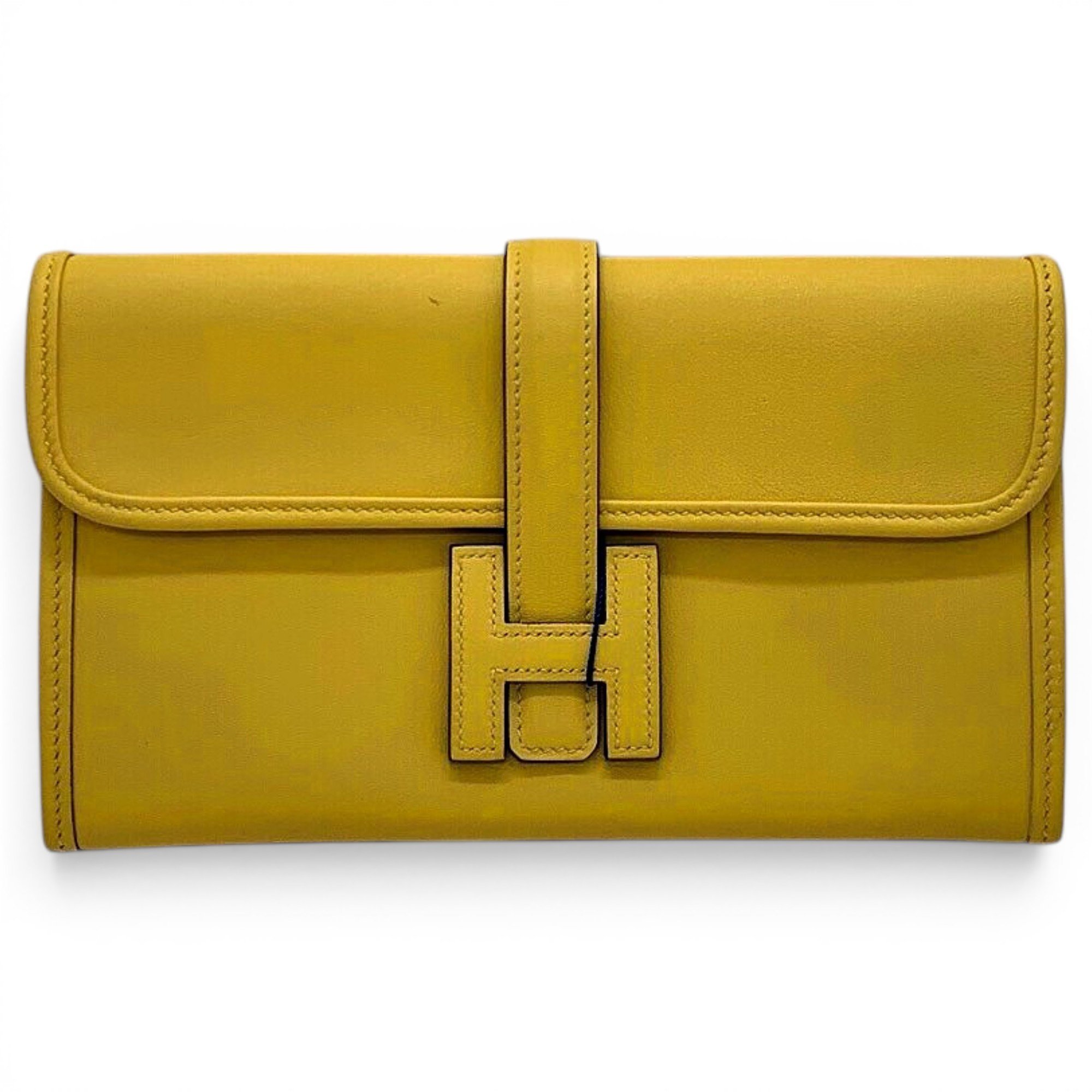 Jige leather clutch bag