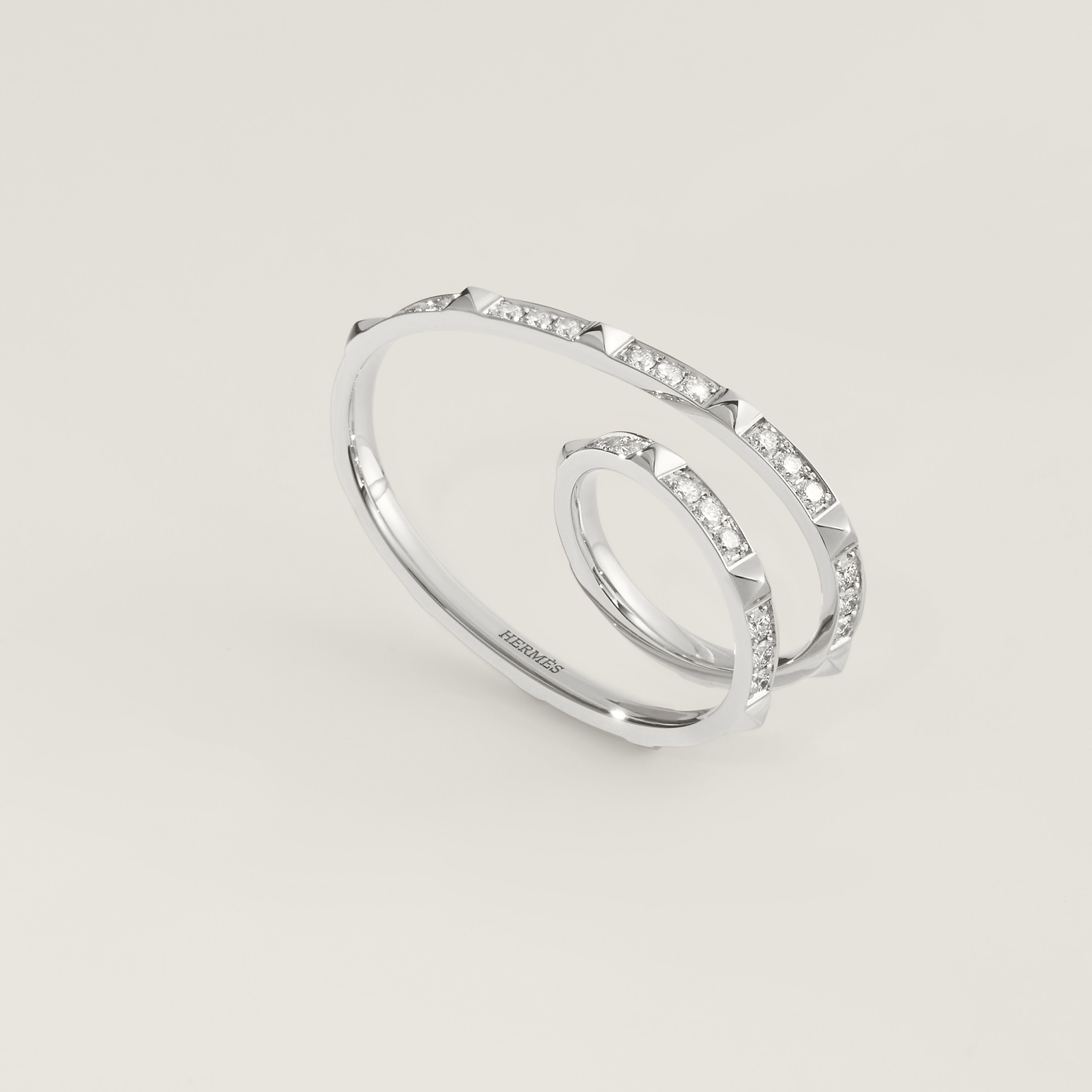 Hermès Clou d'H double ring
