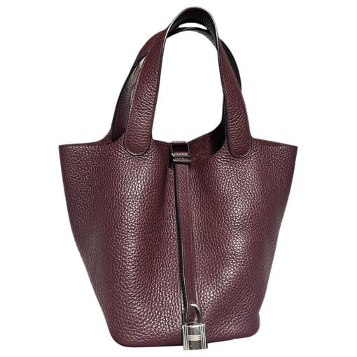 Picotin leather tote