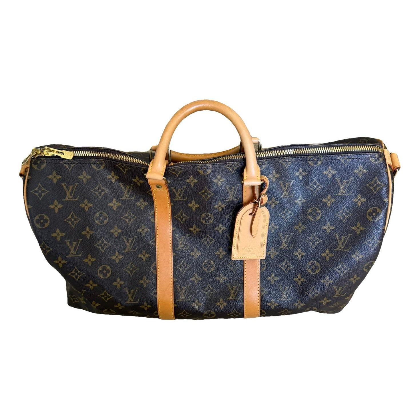 Keepall leather travel bag