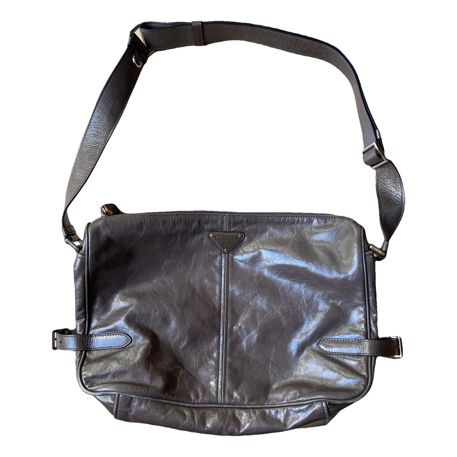 Leather clutch bag