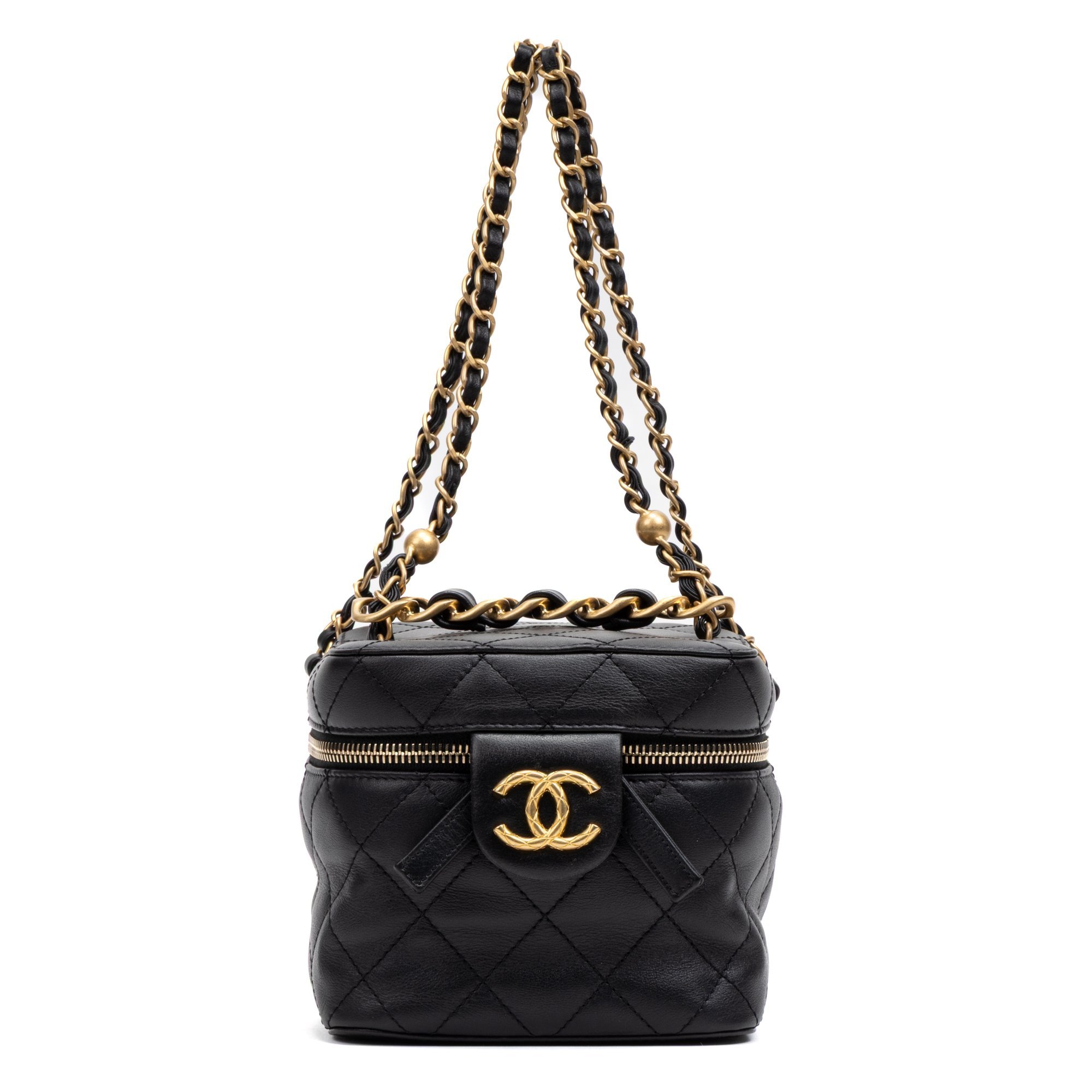 Vanity leather handbag