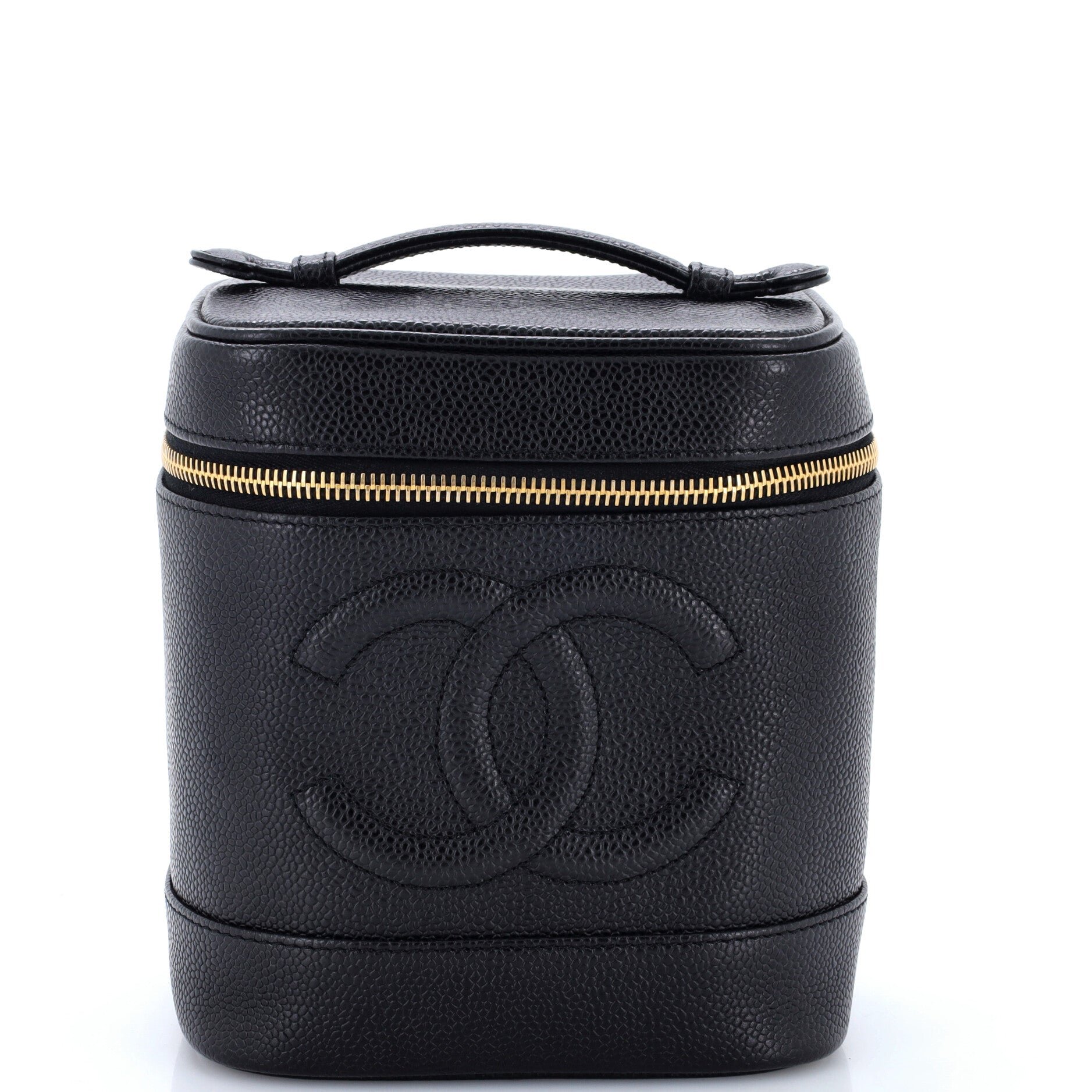 Vintage Timeless Cosmetic Case Caviar Tall