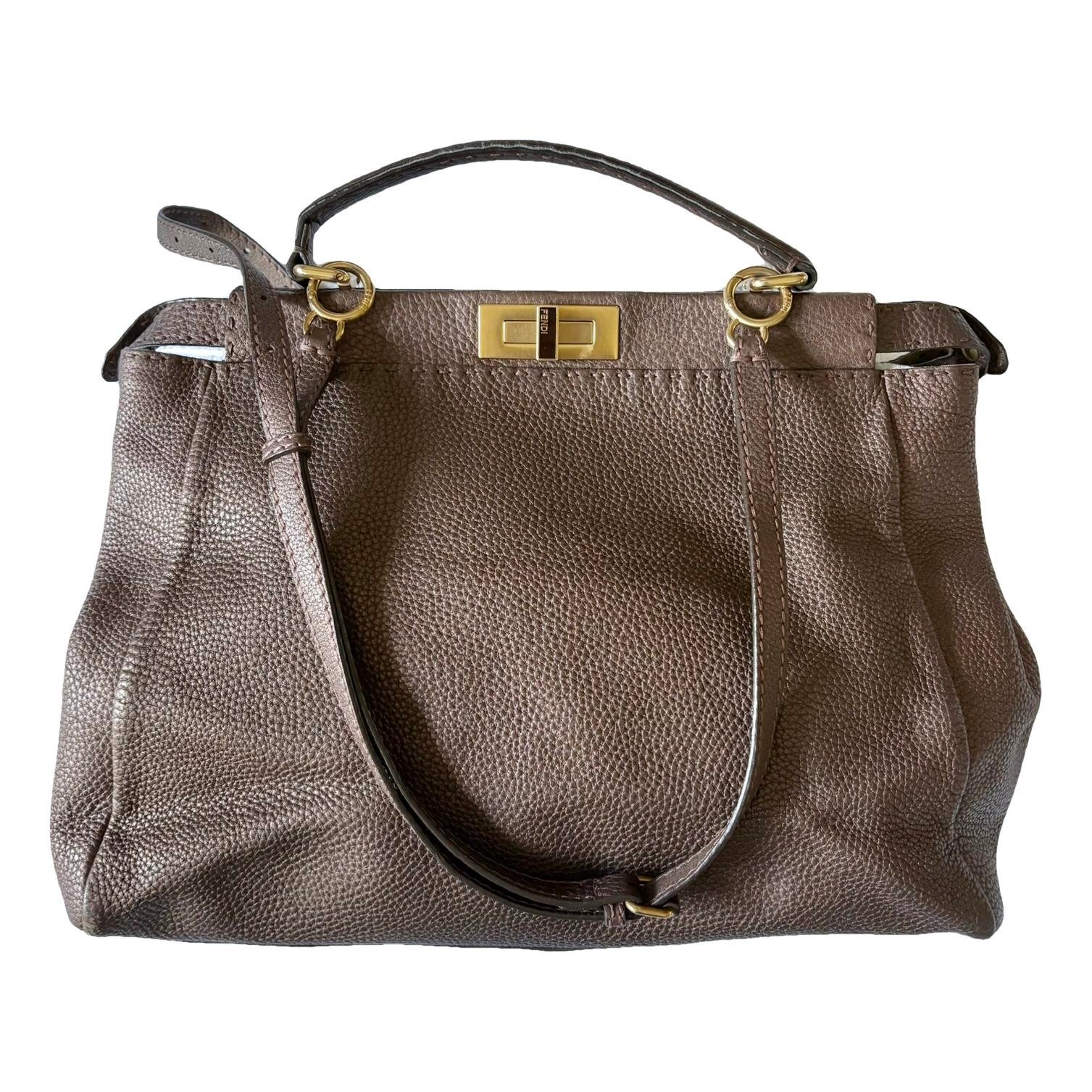 Peekaboo leather handbag