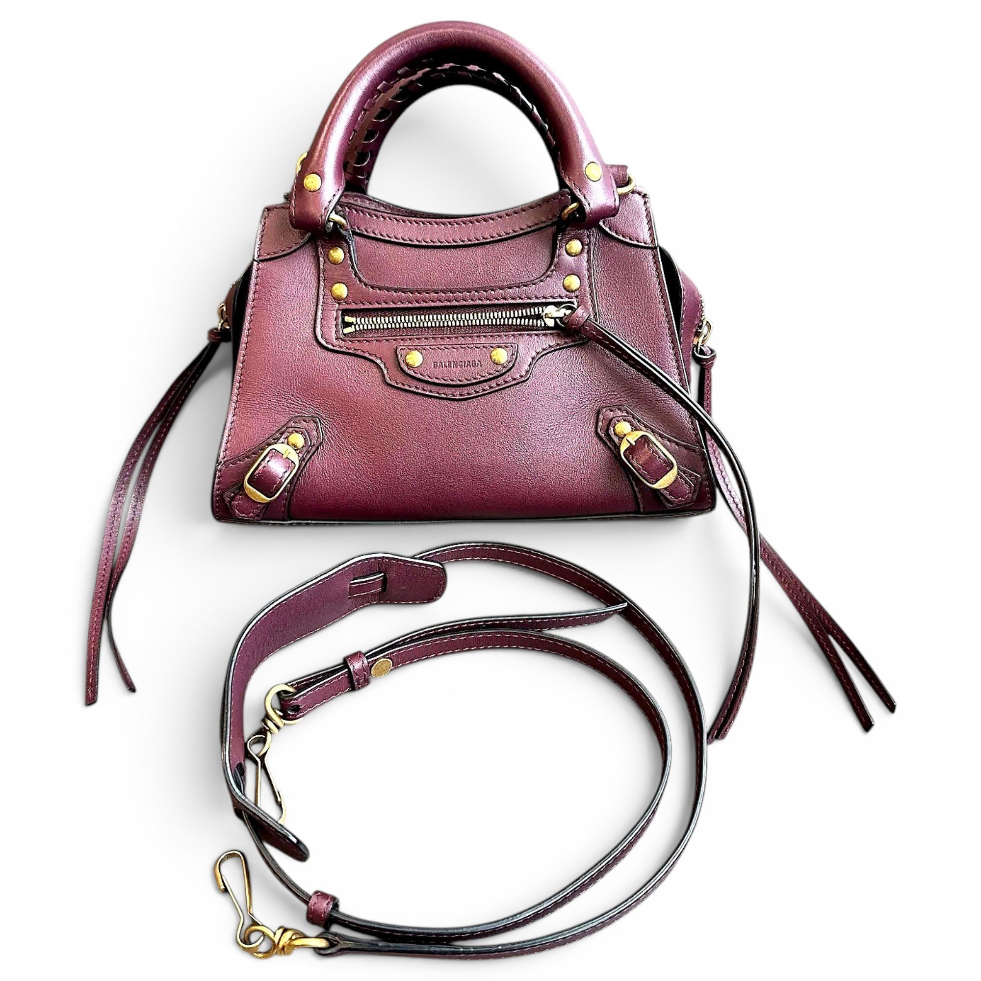 Classic Metalic leather crossbody bag