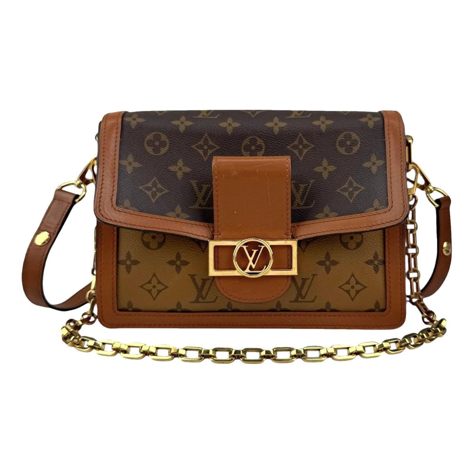 Dauphine leather crossbody bag