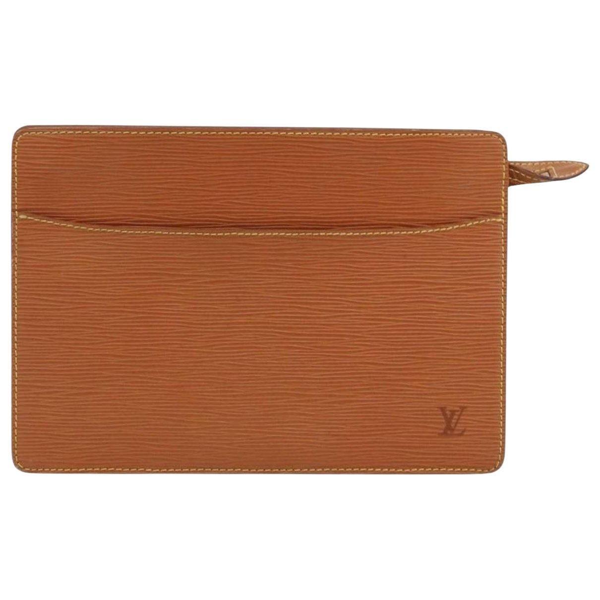 Leather clutch bag