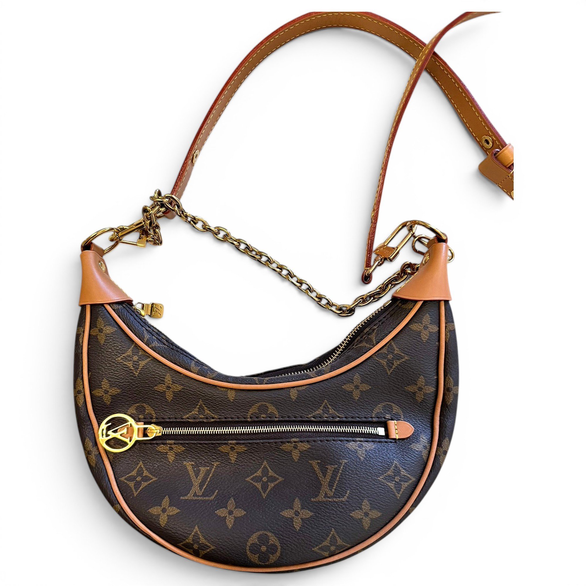 Loop leather handbag