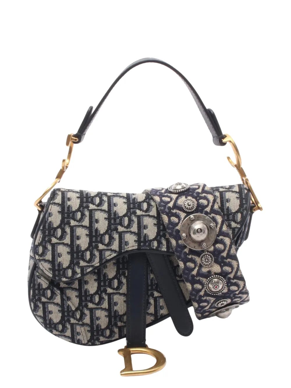 2010-2026 Mini Oblique Canvas Saddle Bag satchel