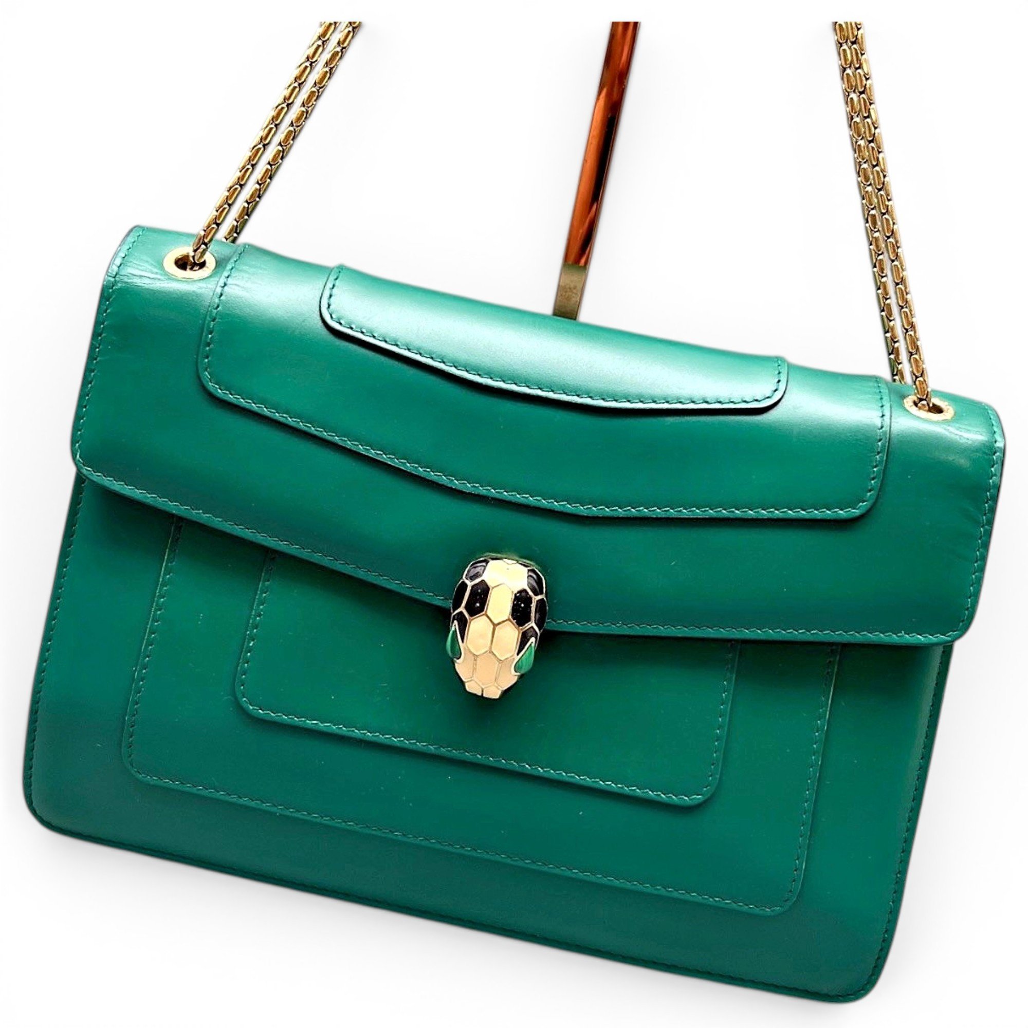 Serpenti leather handbag